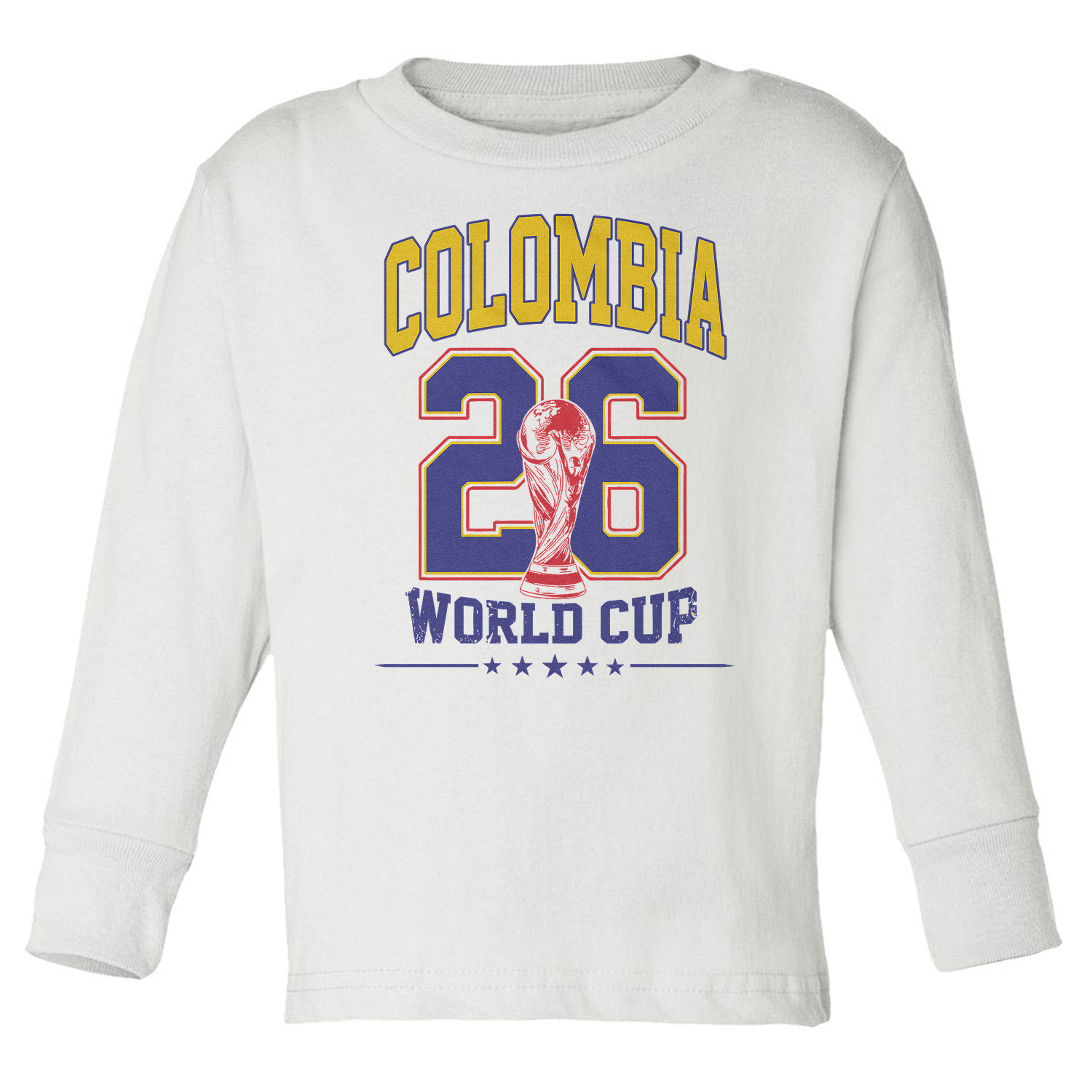 Colombia 26 Soccer Cup Graphic World Fans Gift Toddler Long Sleeve TShirt