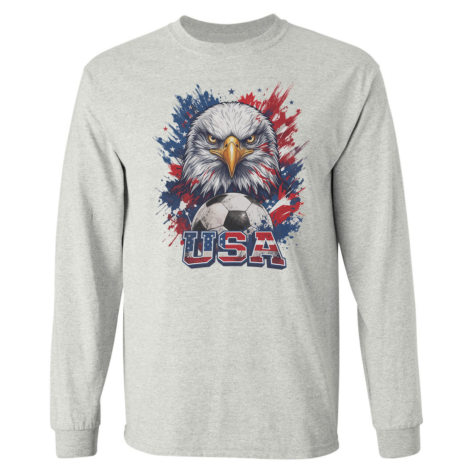 USA Eagle Soccer Tribute 2026 Cup Fans Long Sleeve T-Shirt