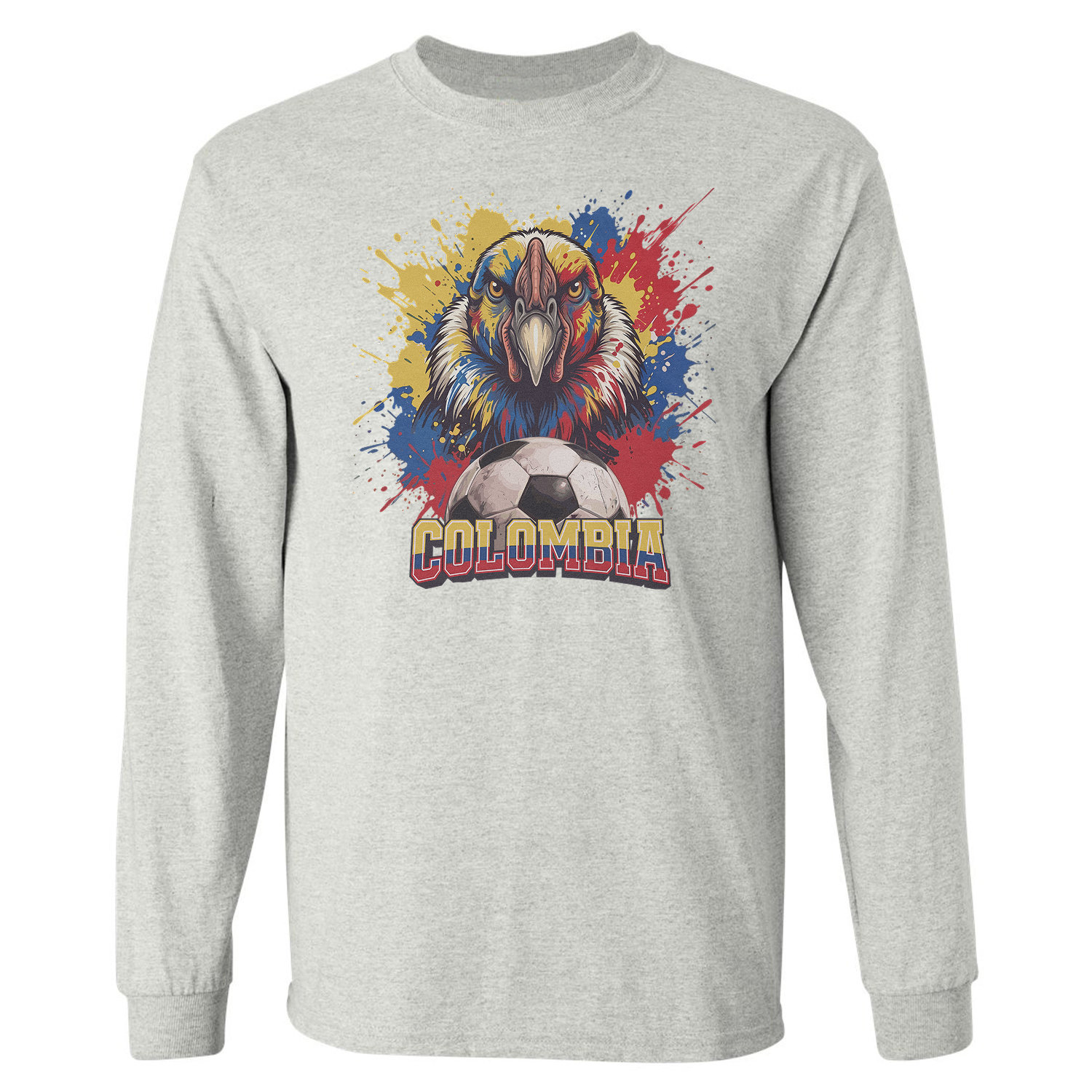 Colombia Eagle Soccer Tribute 2026 Cup Fans Long Sleeve T-Shirt