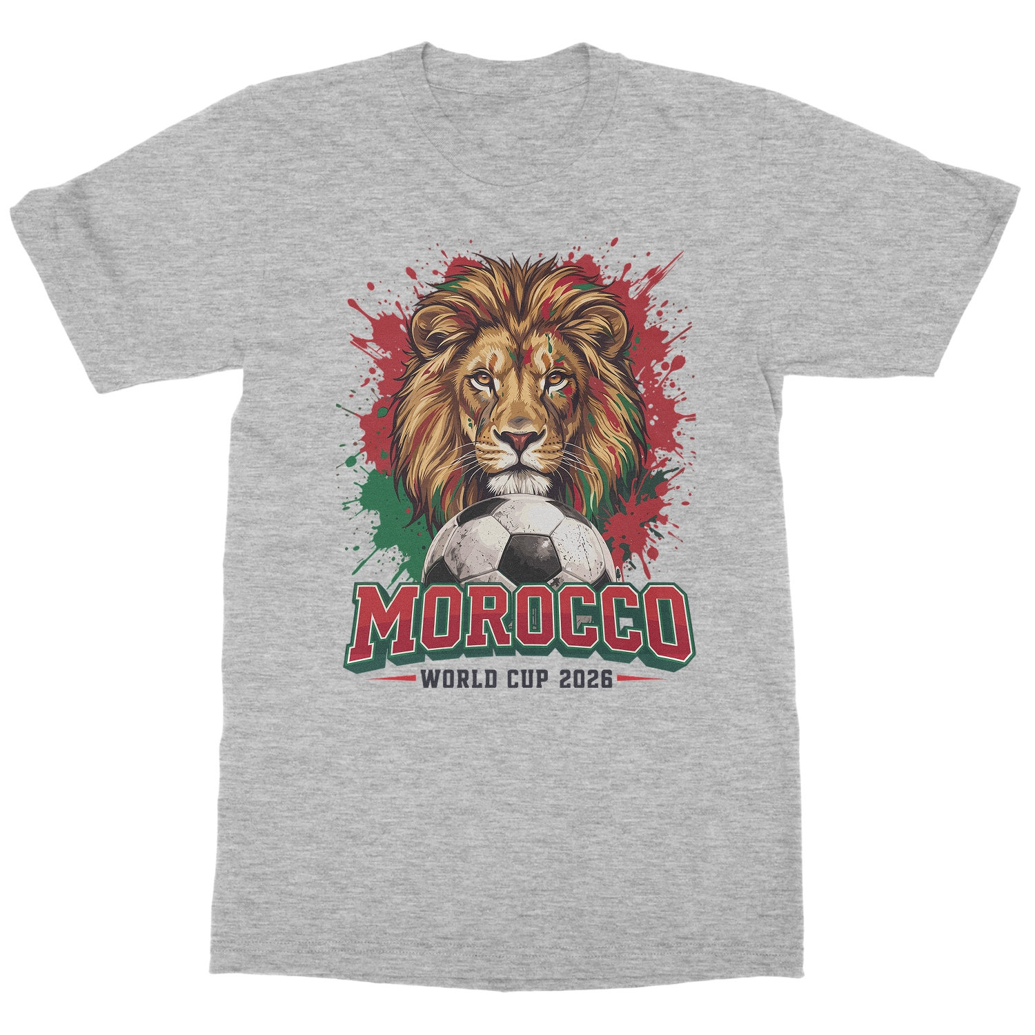 Morocco World Soccer Cup Tribute 2026 Lion Fans Unisex T-Shirt