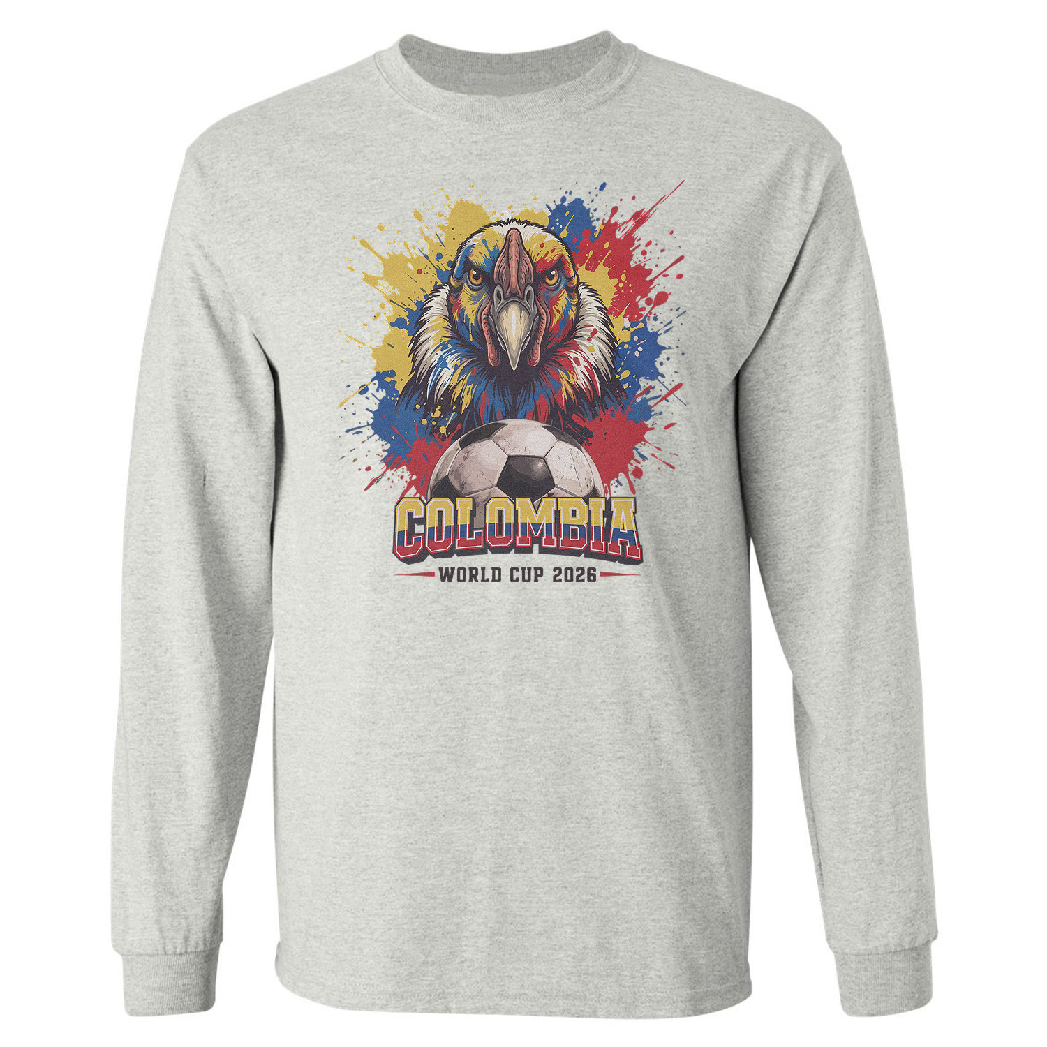 Colombia World Soccer Cup Tribute 2026 Eagle Fans Long Sleeve T-Shirt
