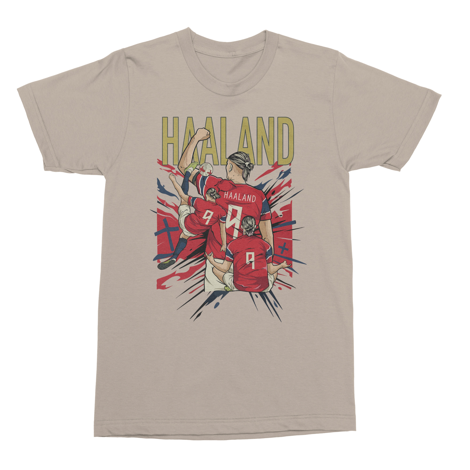 Haaland Inspired Norway 9 Graphic Soccer Fans Unisex T-Shirt