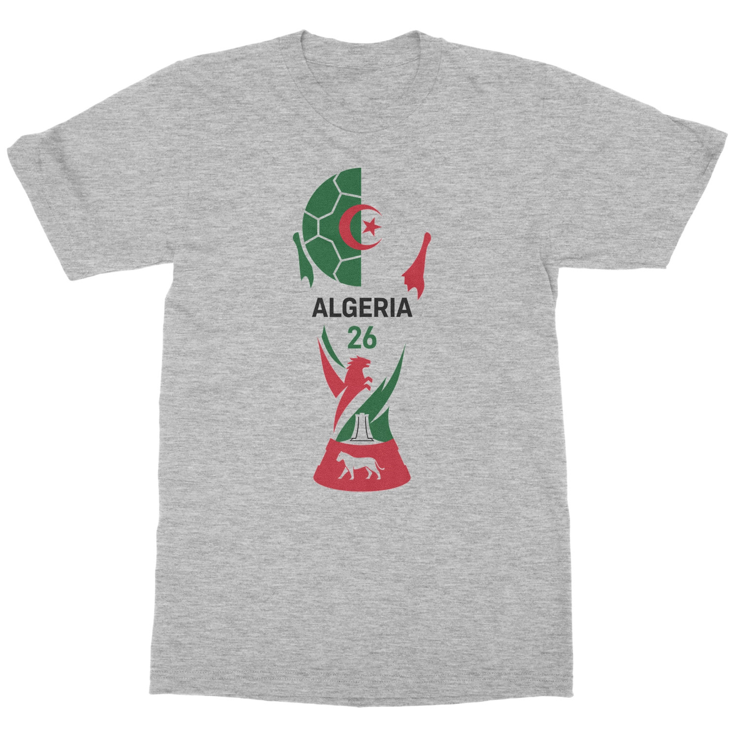 Algeria 26 Trophy Graphic – Soccer Fan Pride Unisex T-Shirt