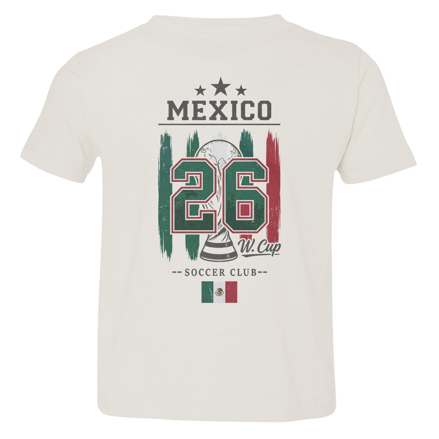 Mexico 26 Flag and Stripes Soccer Fans Toddler T-Shirt