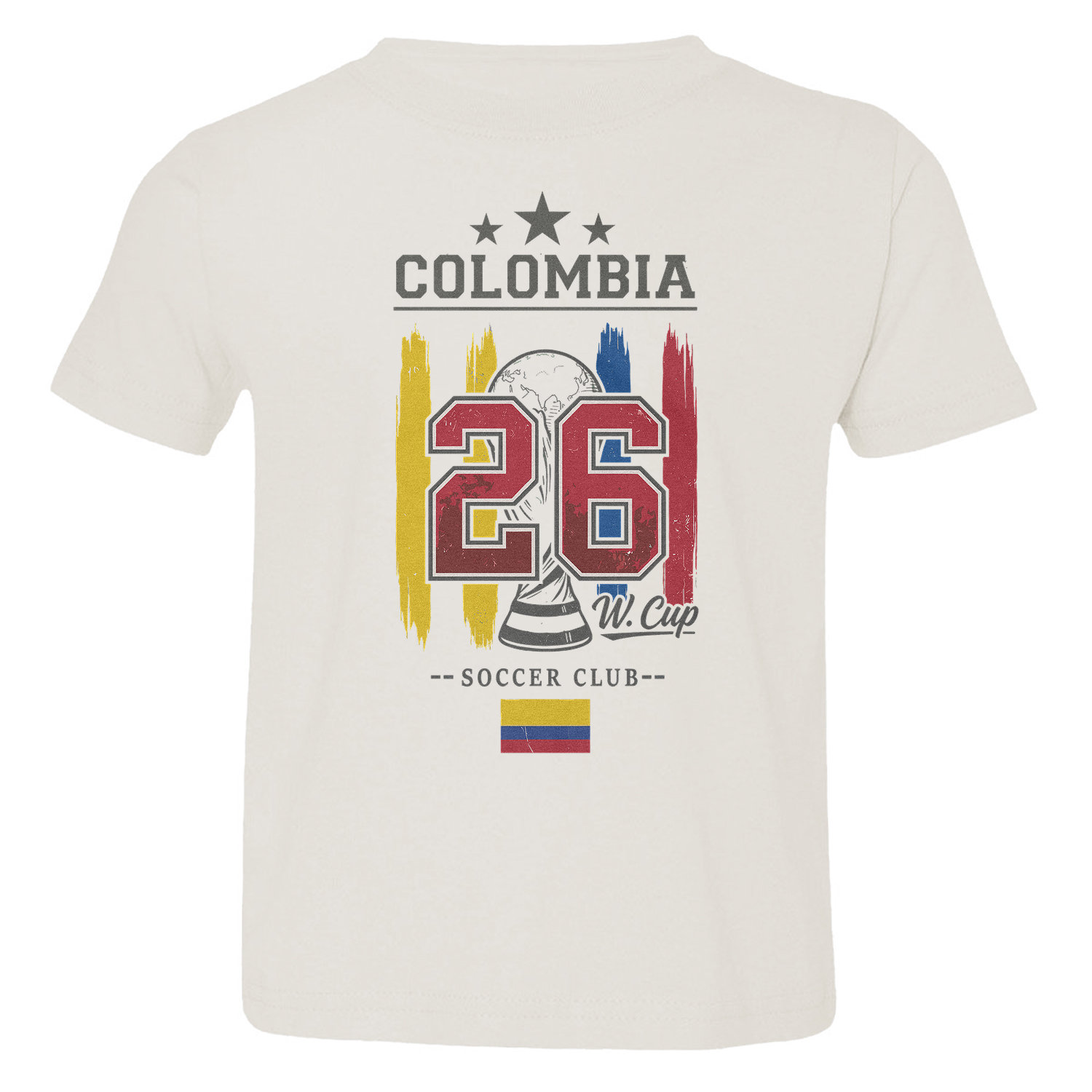 Colombia 26 Flag and Stripes Soccer Fans Toddler T-Shirt