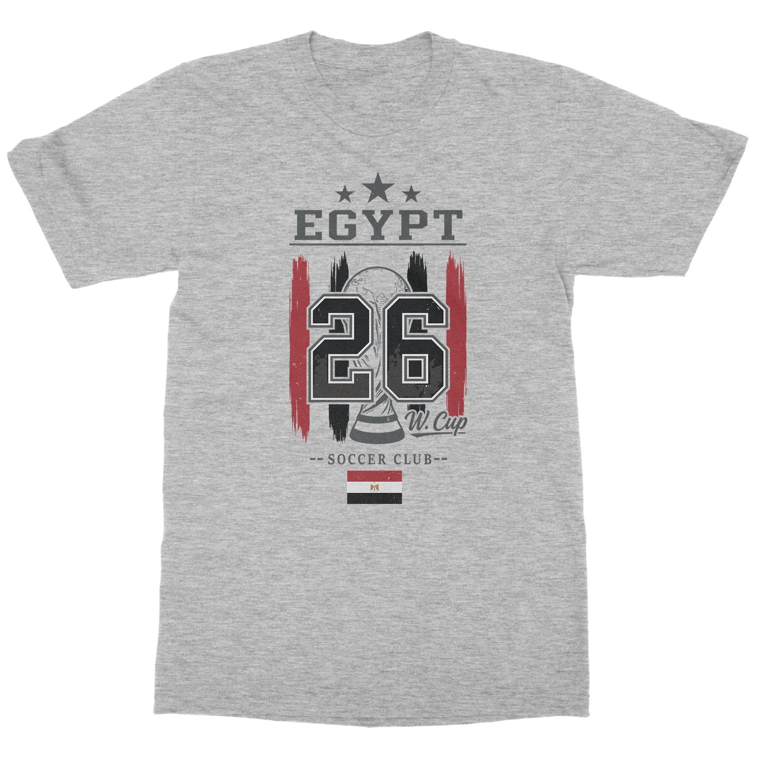 Egypt 26 Flag and Stripes Soccer Fans Unisex T-Shirt