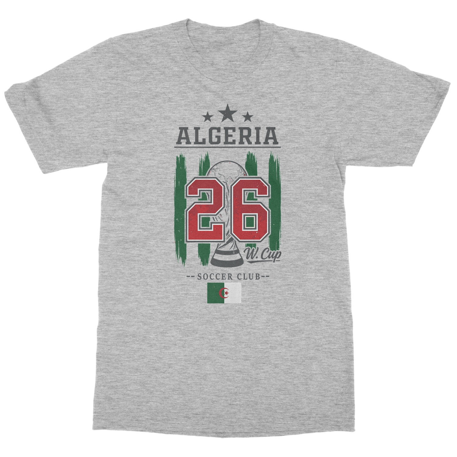 Algeria 26 Flag and Stripes Soccer Fans Unisex T-Shirt