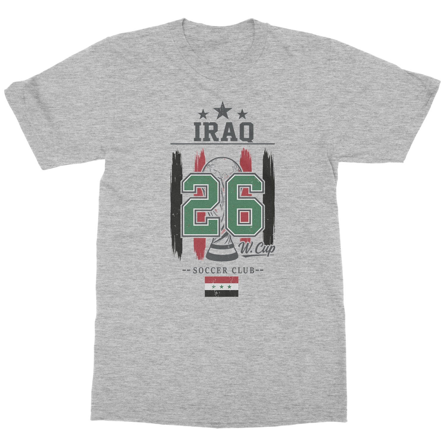 Iraq 26 Flag and Stripes Soccer Fans Unisex T-Shirt