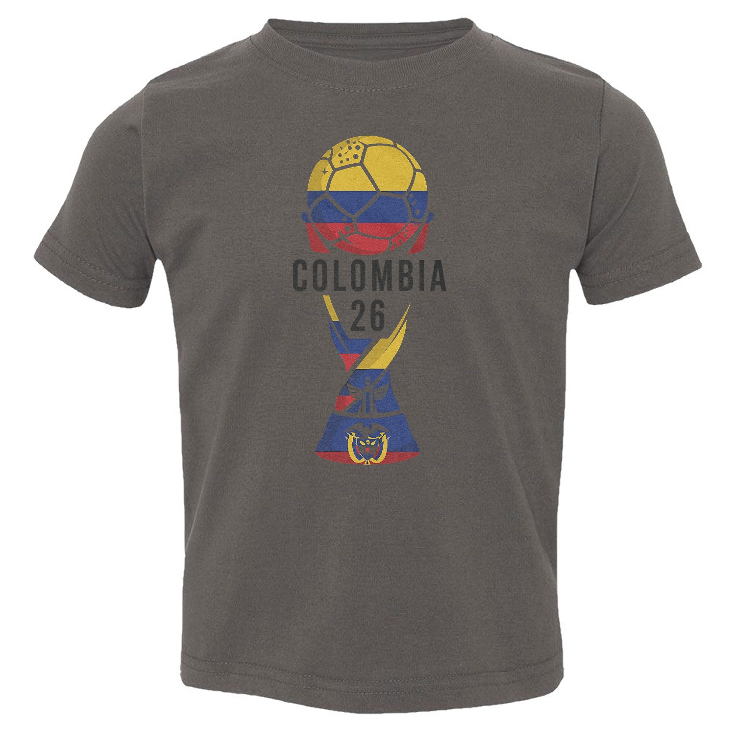 Colombia 26 Trophy Graphic – Soccer Fan Pride Toddler T-Shirt