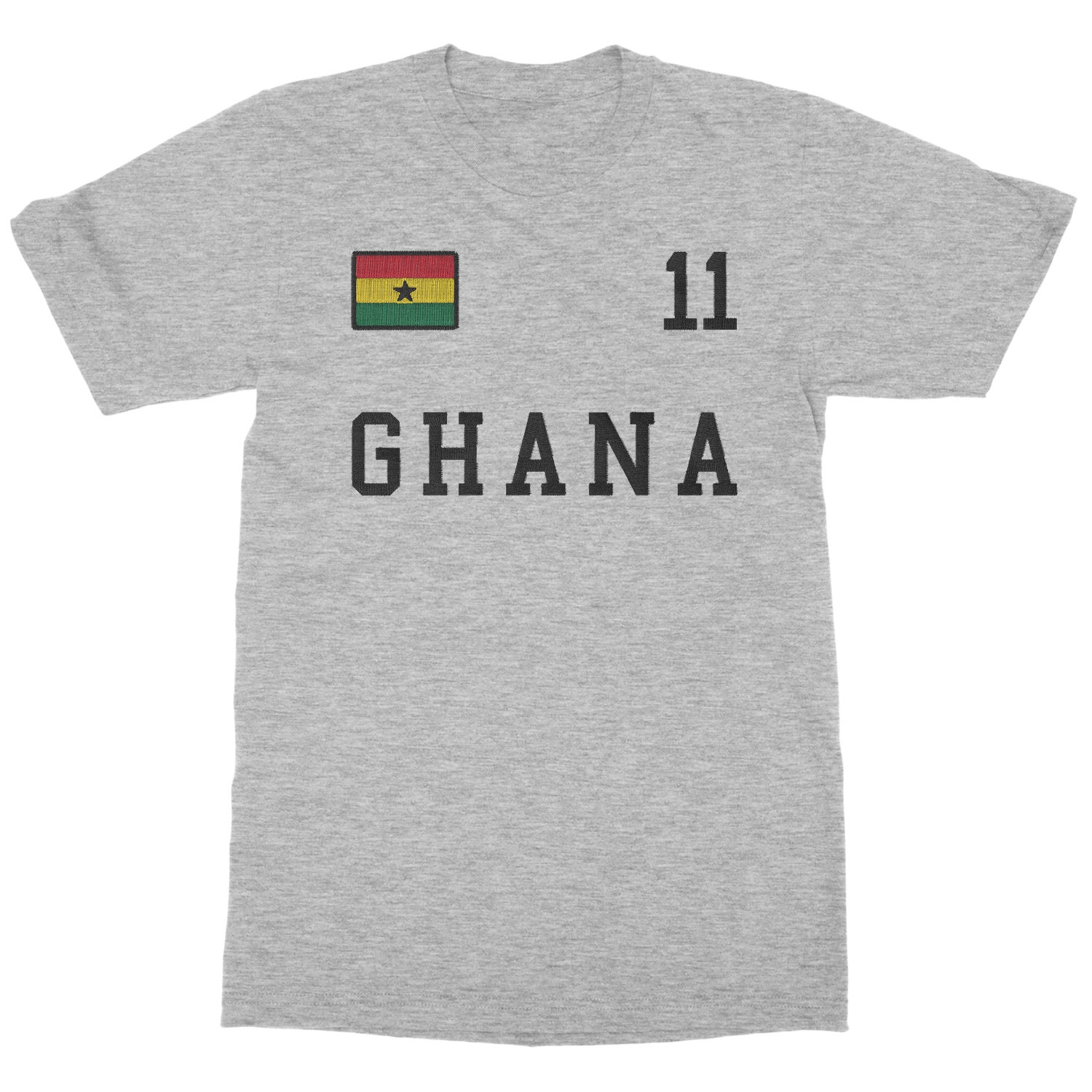 Ghana 11 FAUX EMBROIDERY Soccer Fans Unisex T-Shirt