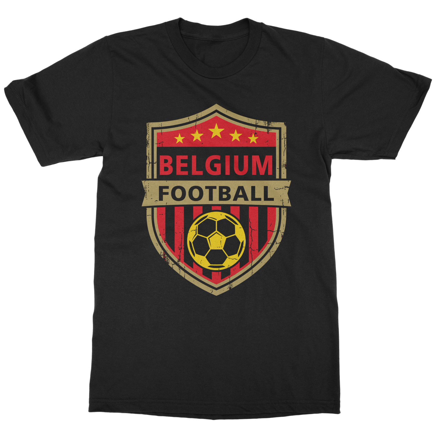Belgium Vintage Badge Graphic Soccer Fans Unisex T-Shirt