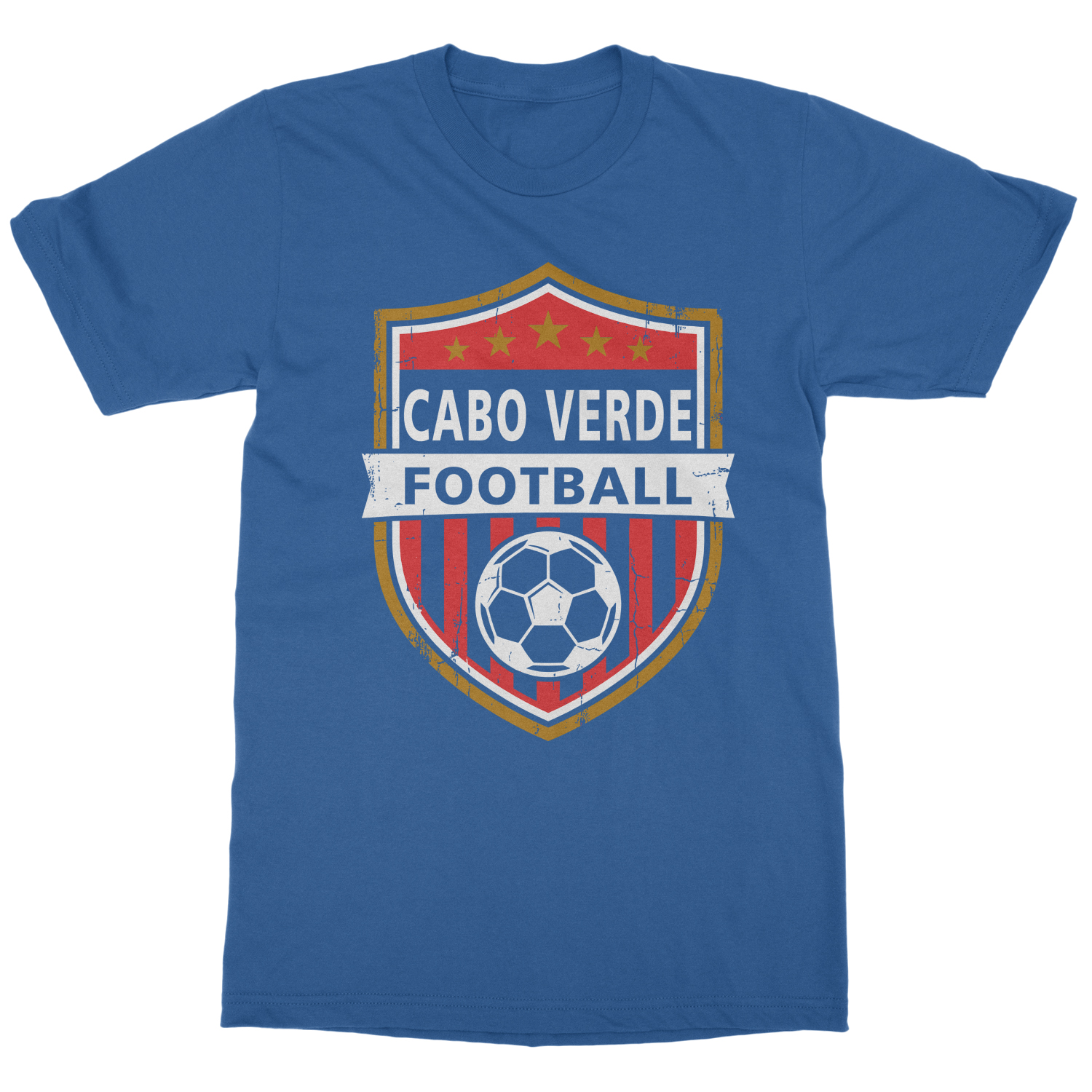 Cabo Verde Vintage Badge Graphic Soccer Fans Unisex T-Shirt