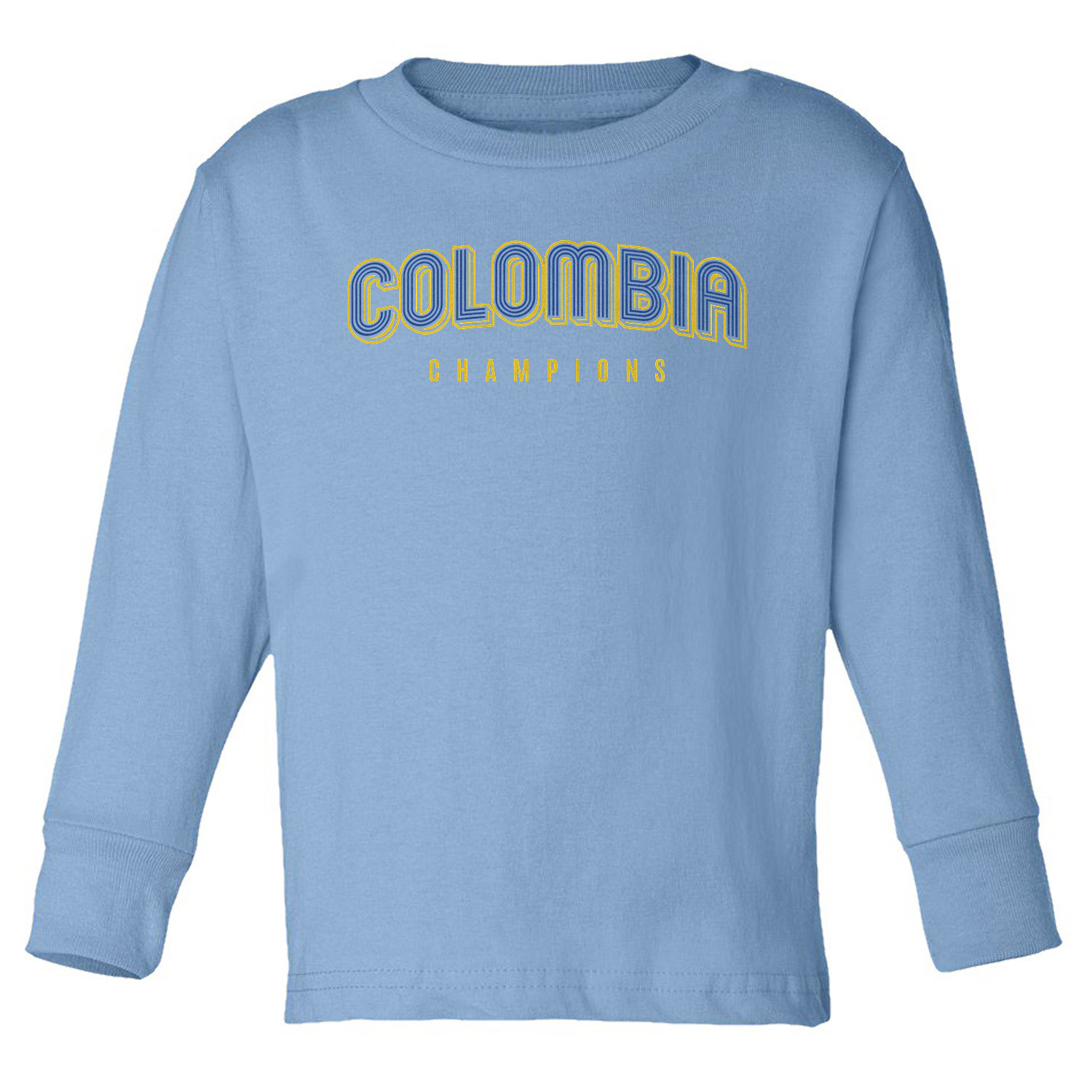 Colombia Champions Retro 2026 Graphic Soccer Fans Toddler Long Sleeve TShirt
