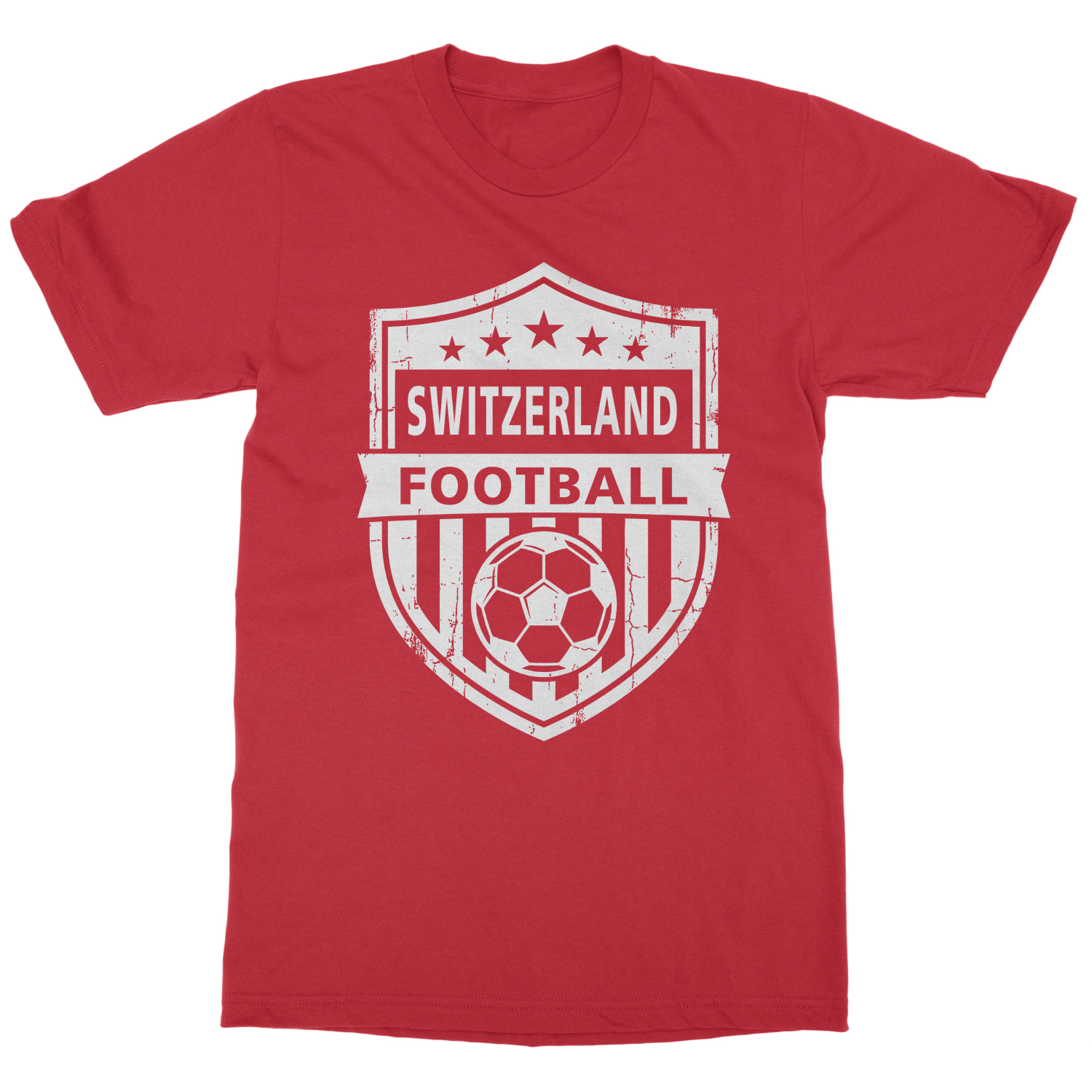 Switzerland Vintage Badge Graphic Soccer Fans Unisex T-Shirt