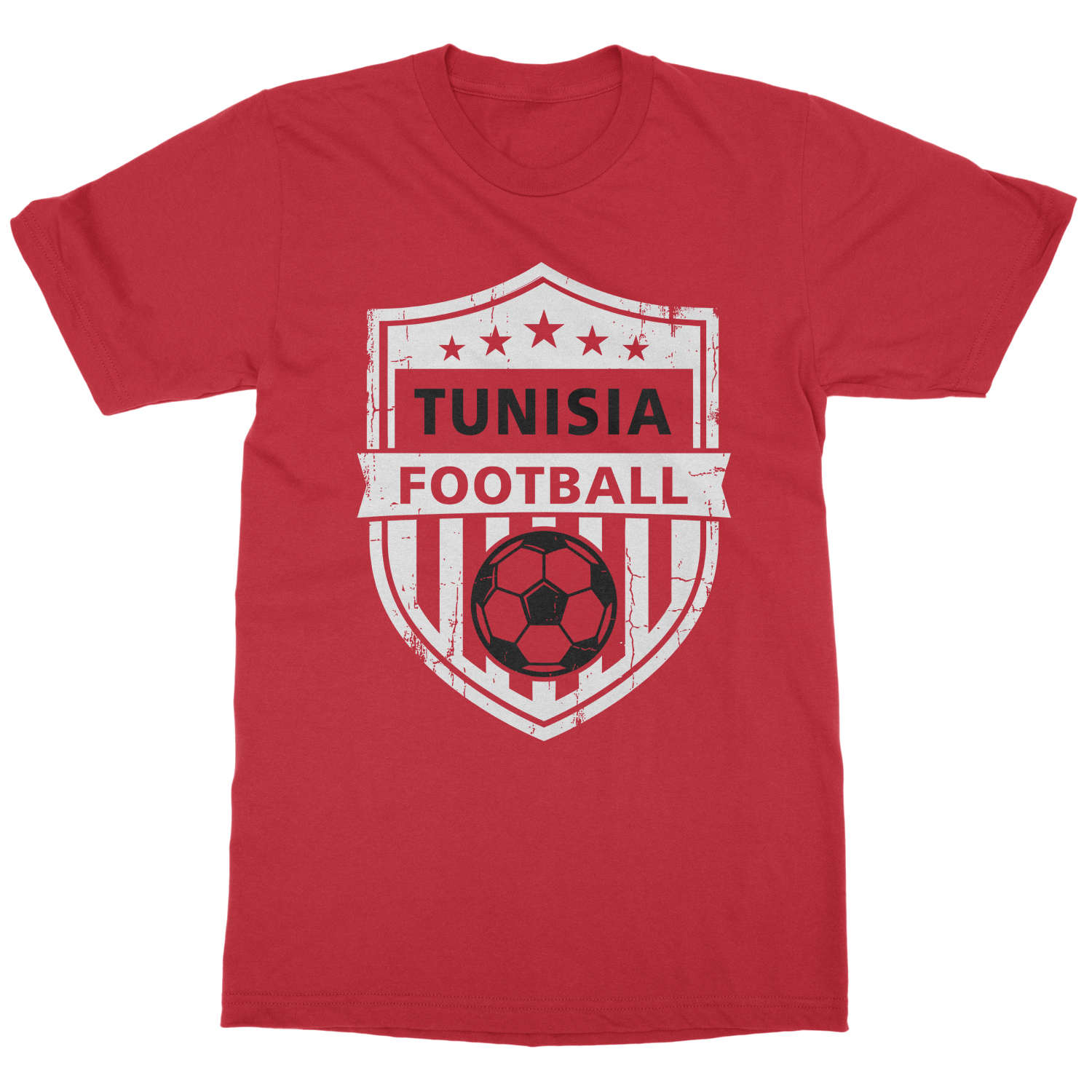 Tunisia Vintage Badge Graphic Soccer Fans Unisex T-Shirt