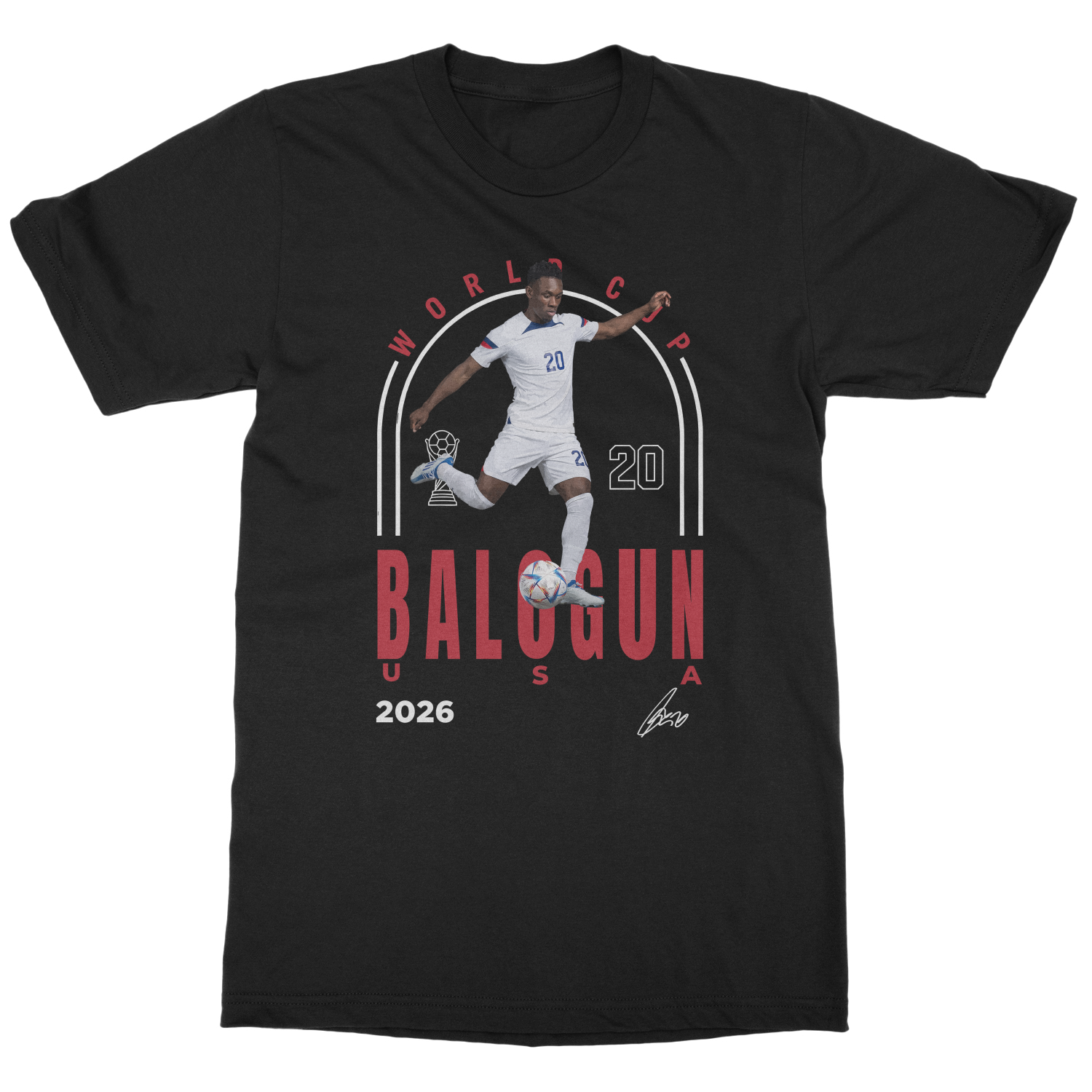 Balogun 20 USA Tribute Graphic 2026 Soccer Fans Unisex T-Shirt