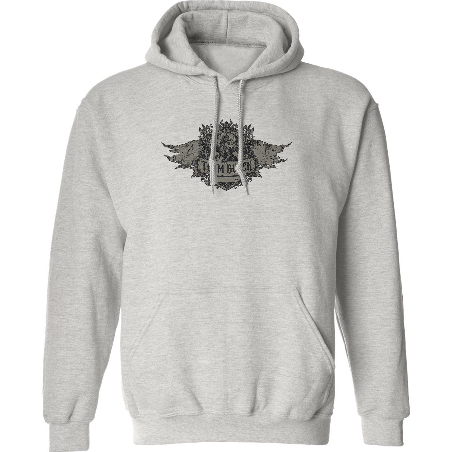 Team Black Dragon Crest Graphic Movie Parody Unisex Hooded Sweatshirt