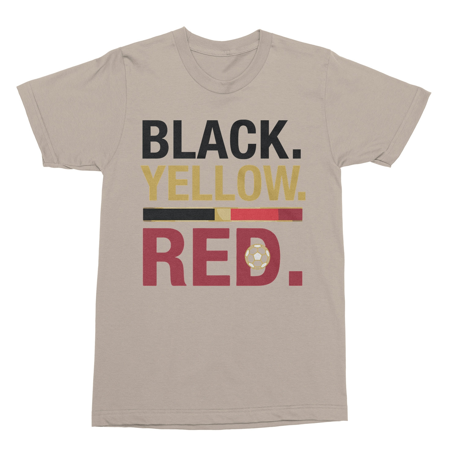 Belgium Soccer Black Yellow Red Sports Fans Unisex T-Shirt