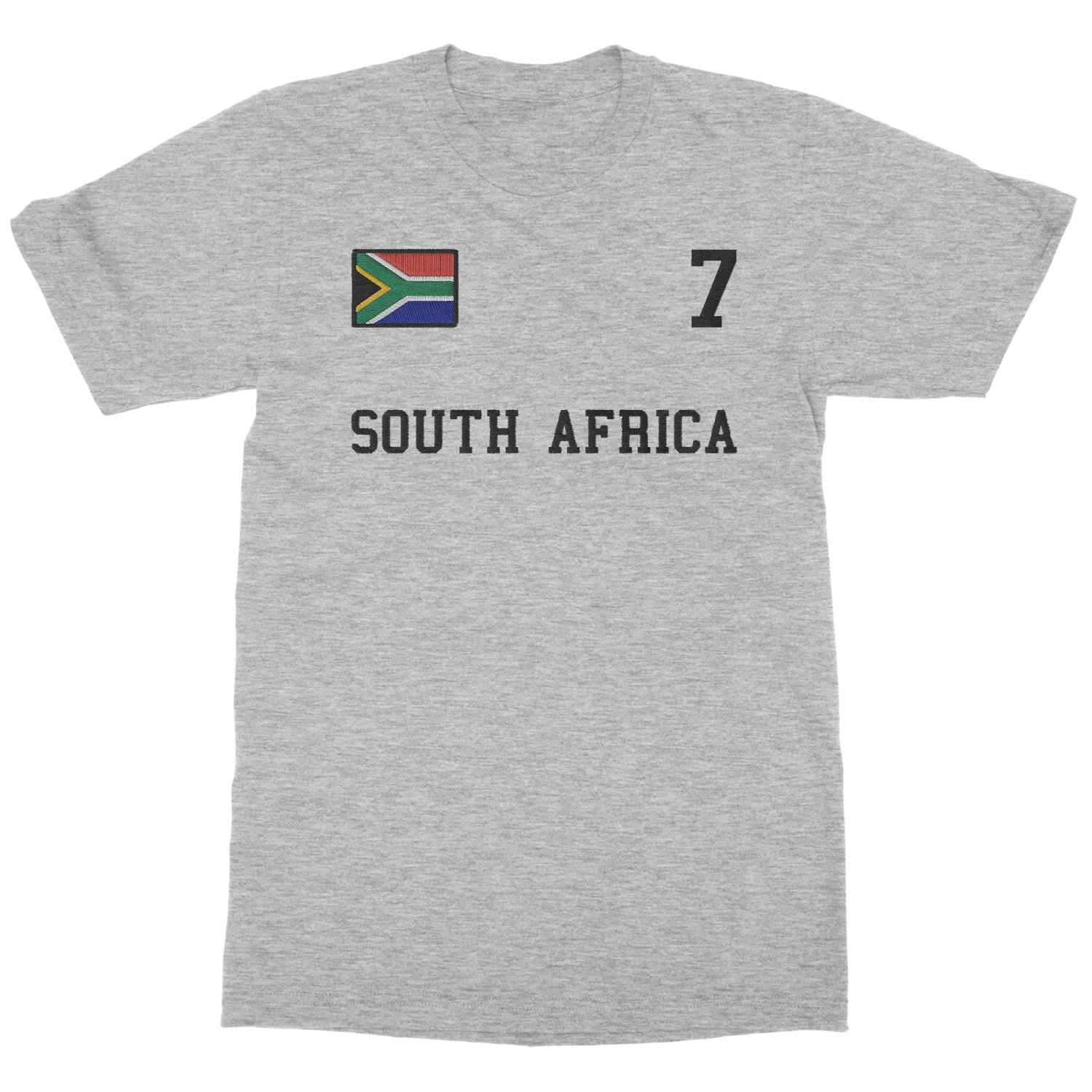 South Africa 7 FAUX EMBROIDERY Soccer Fans Unisex T-Shirt