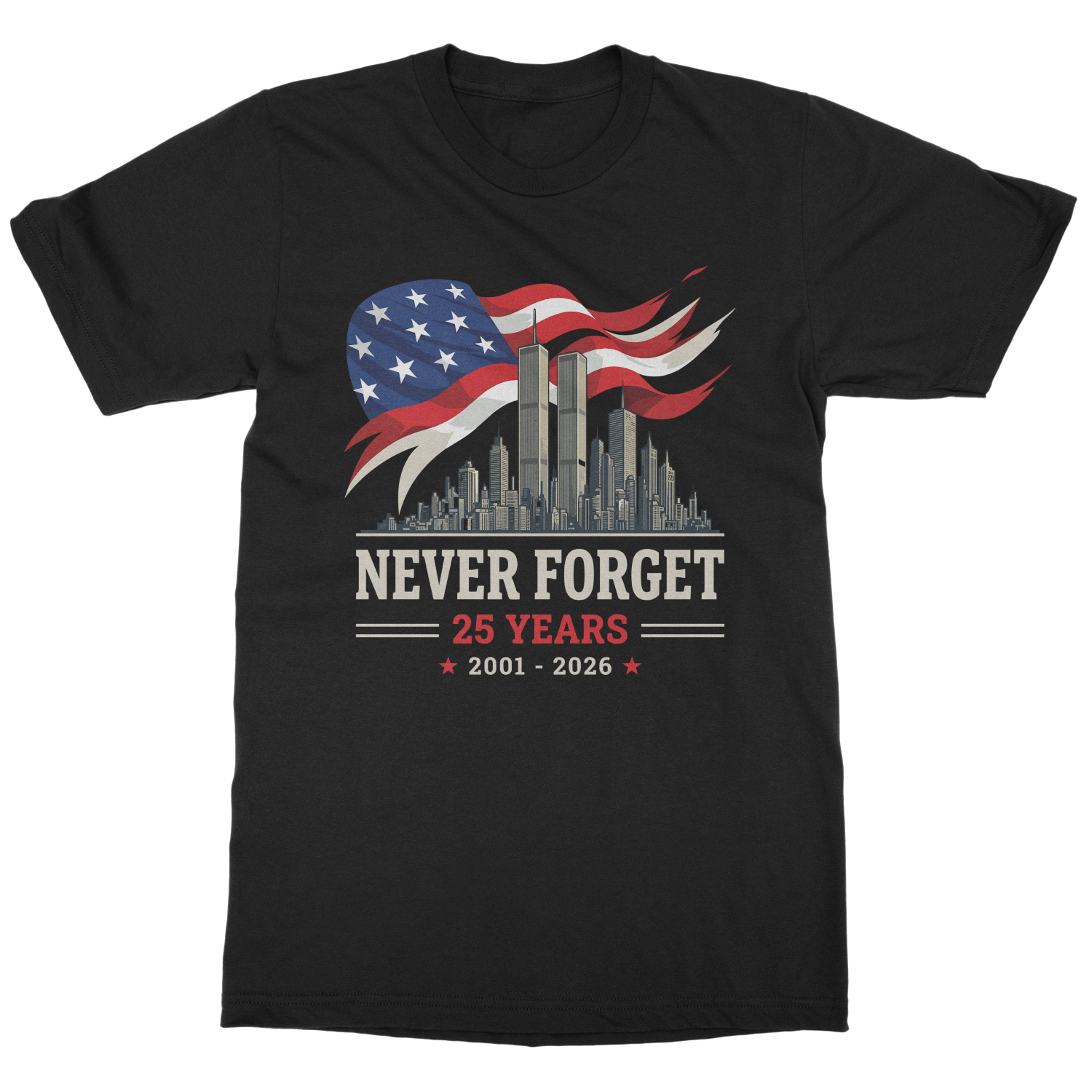 Never Forget 25 Years 9/11 New York City Unisex T-Shirt