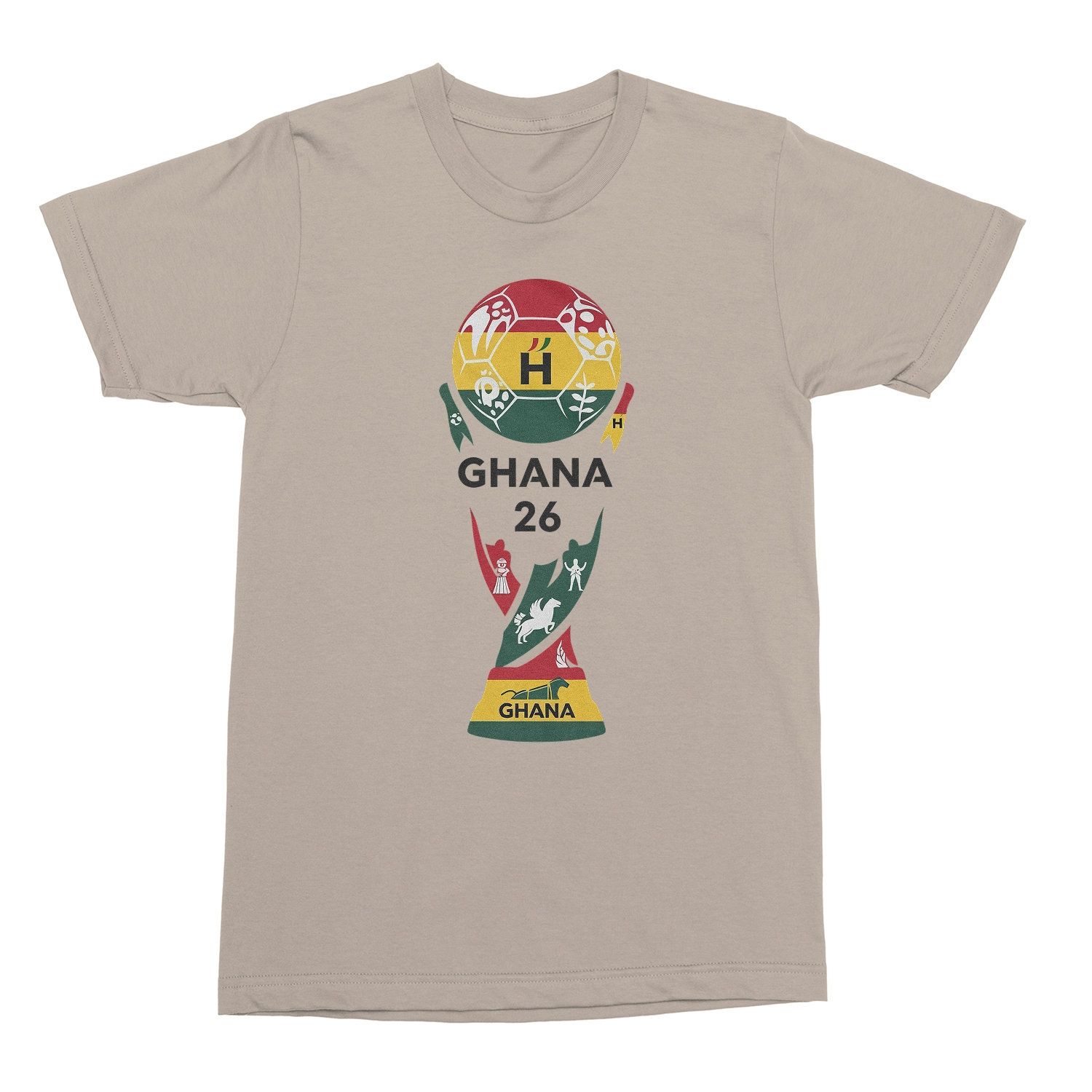 Ghana 26 Trophy Graphic – Soccer Fan Pride Unisex T-Shirt