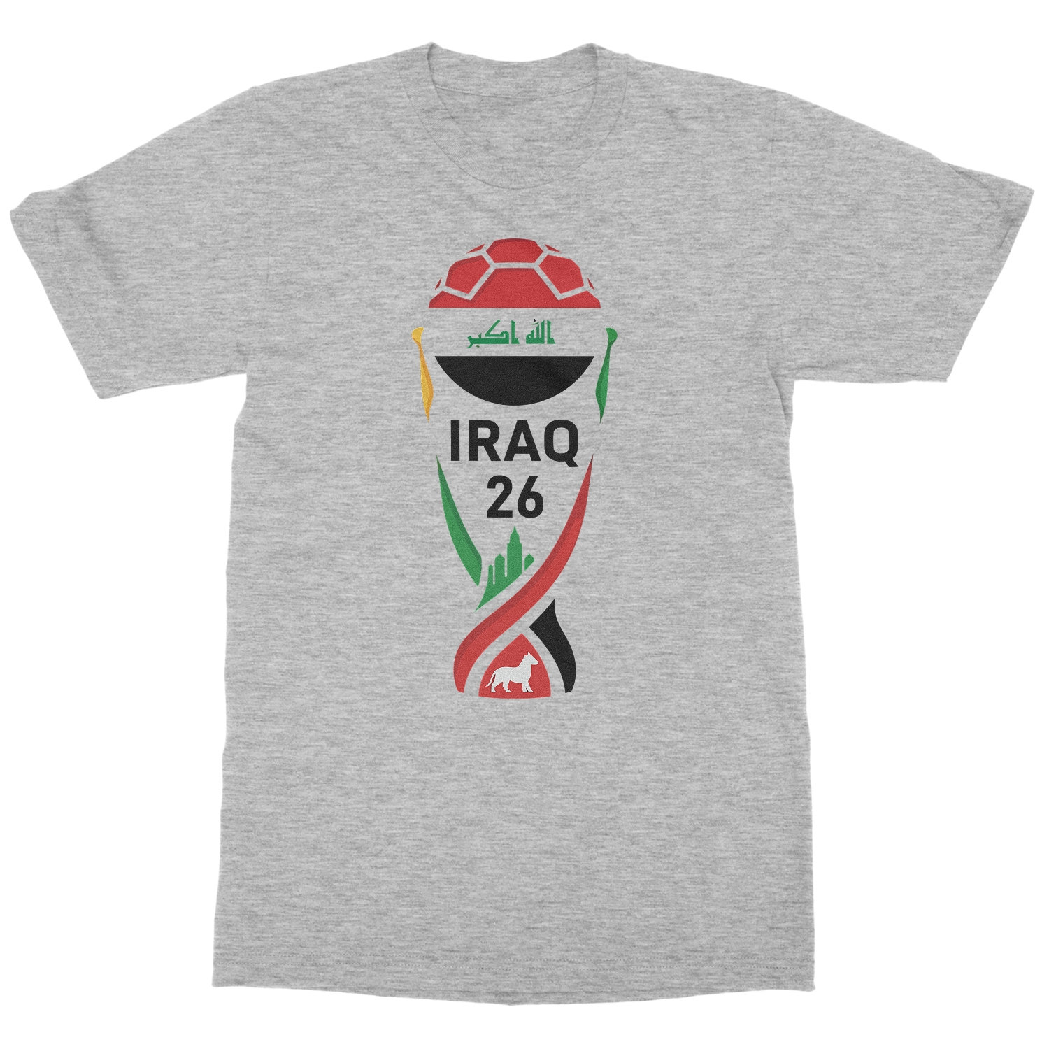 Iraq 26 Trophy Graphic – Soccer Fan Pride Unisex T-Shirt