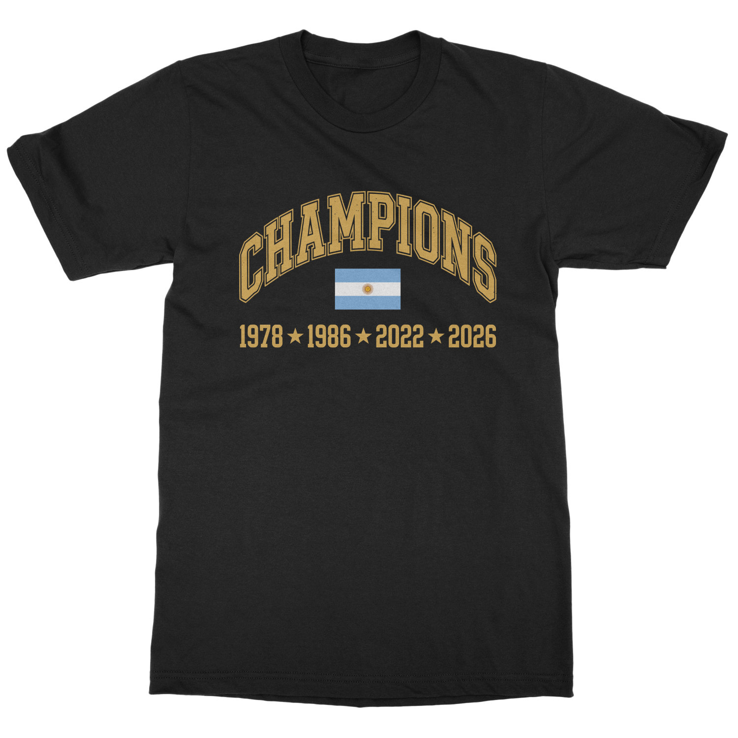 Argentina Champions 1978 1986 2022 2026 Soccer Fans Unisex T-Shirt