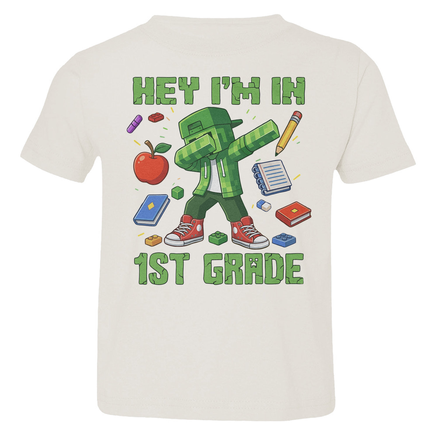 Back To School Im In 1st Grade Dabbing Pixel Game Toddler T-Shirt