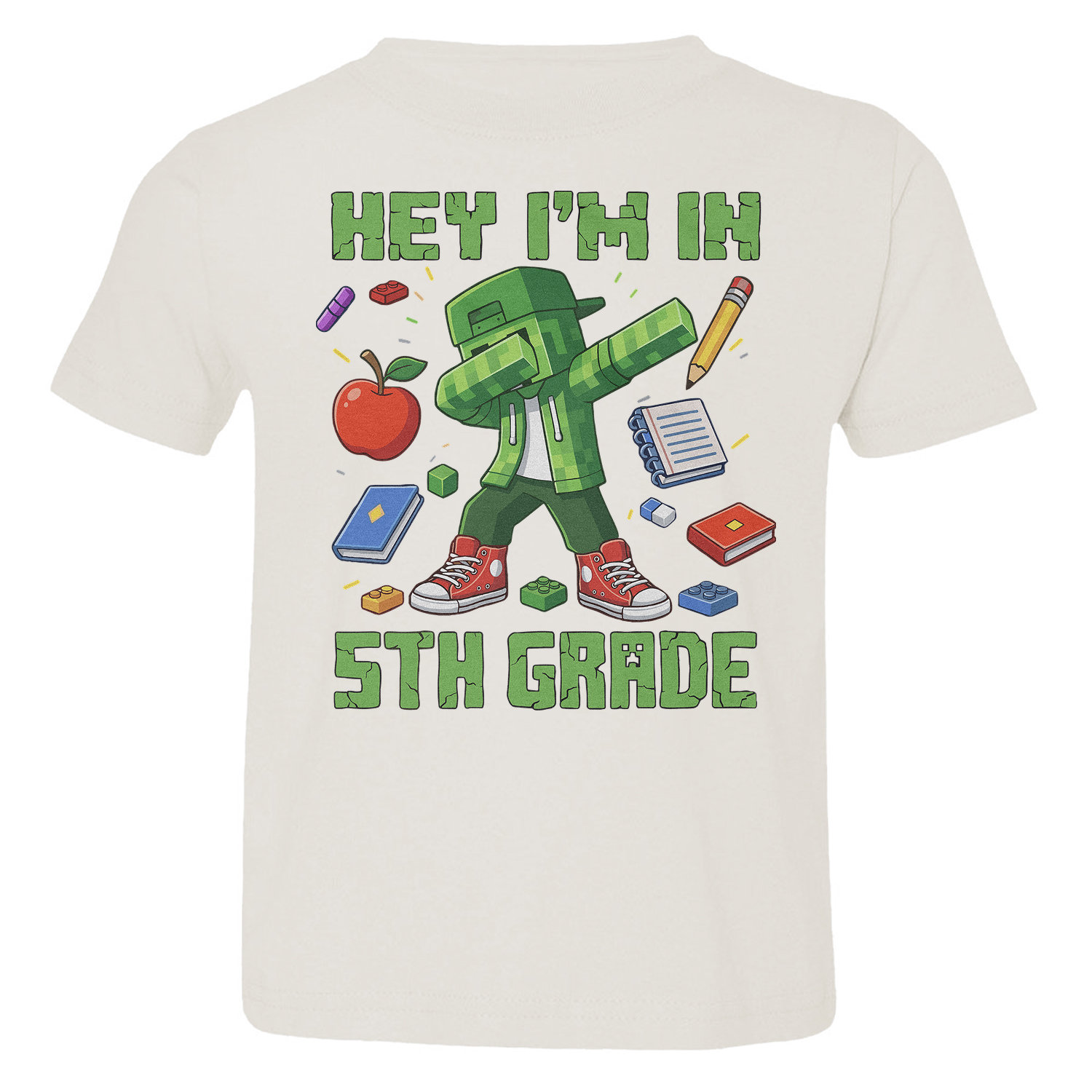 Back To School Im In 5th Grade Dabbing Pixel Game Toddler T-Shirt