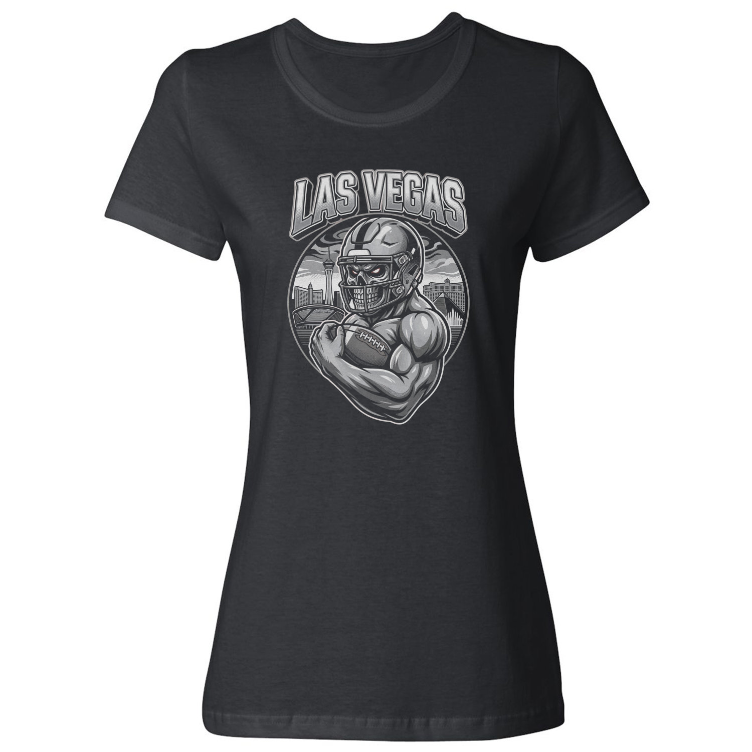 Las Vegas Inspired Mascot Graphic Football Fans Ladies’ Crewneck T-Shirt