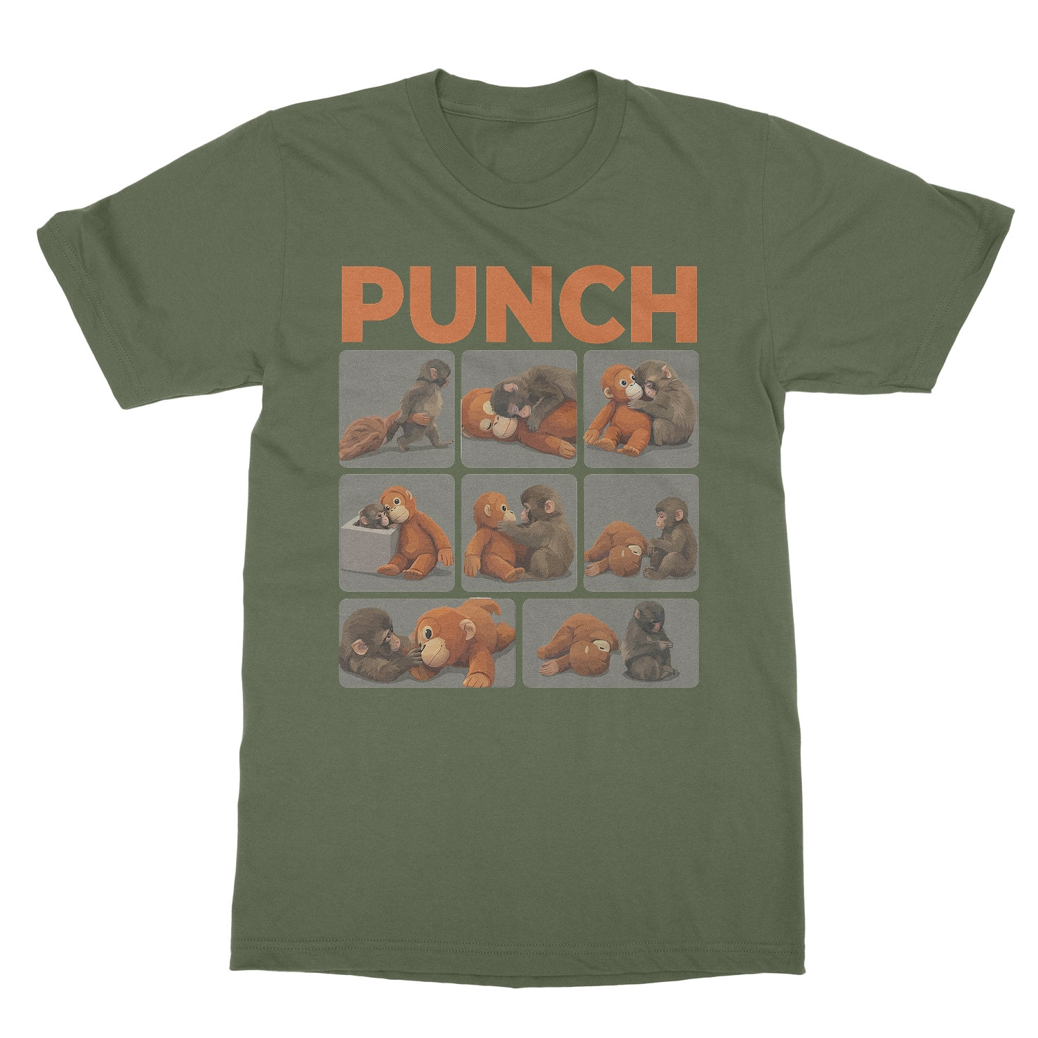 Punch Monkey Collage Viral Meme Monkey Love Unisex T-Shirt