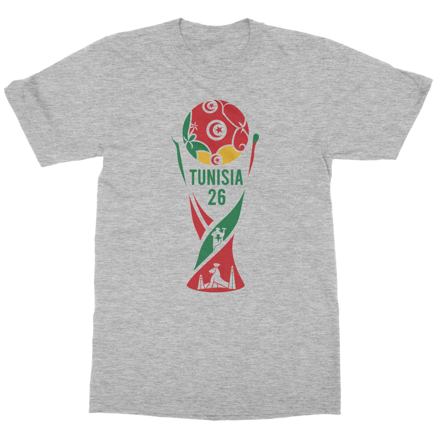 Tunisia 26 Trophy Graphic – Soccer Fan Pride Unisex T-Shirt