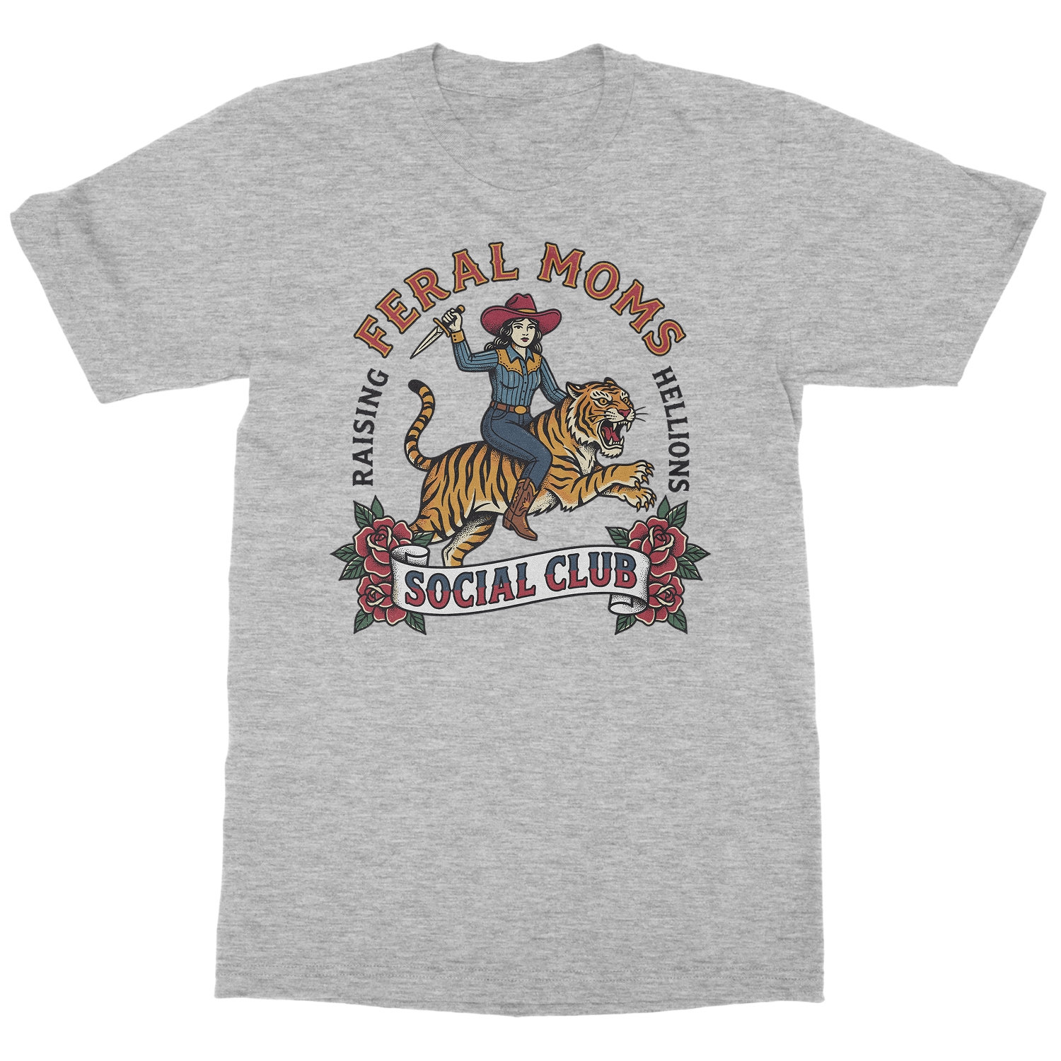 Feral Moms Social Club – Funny Mothers Day Gift Humor Unisex T-Shirt