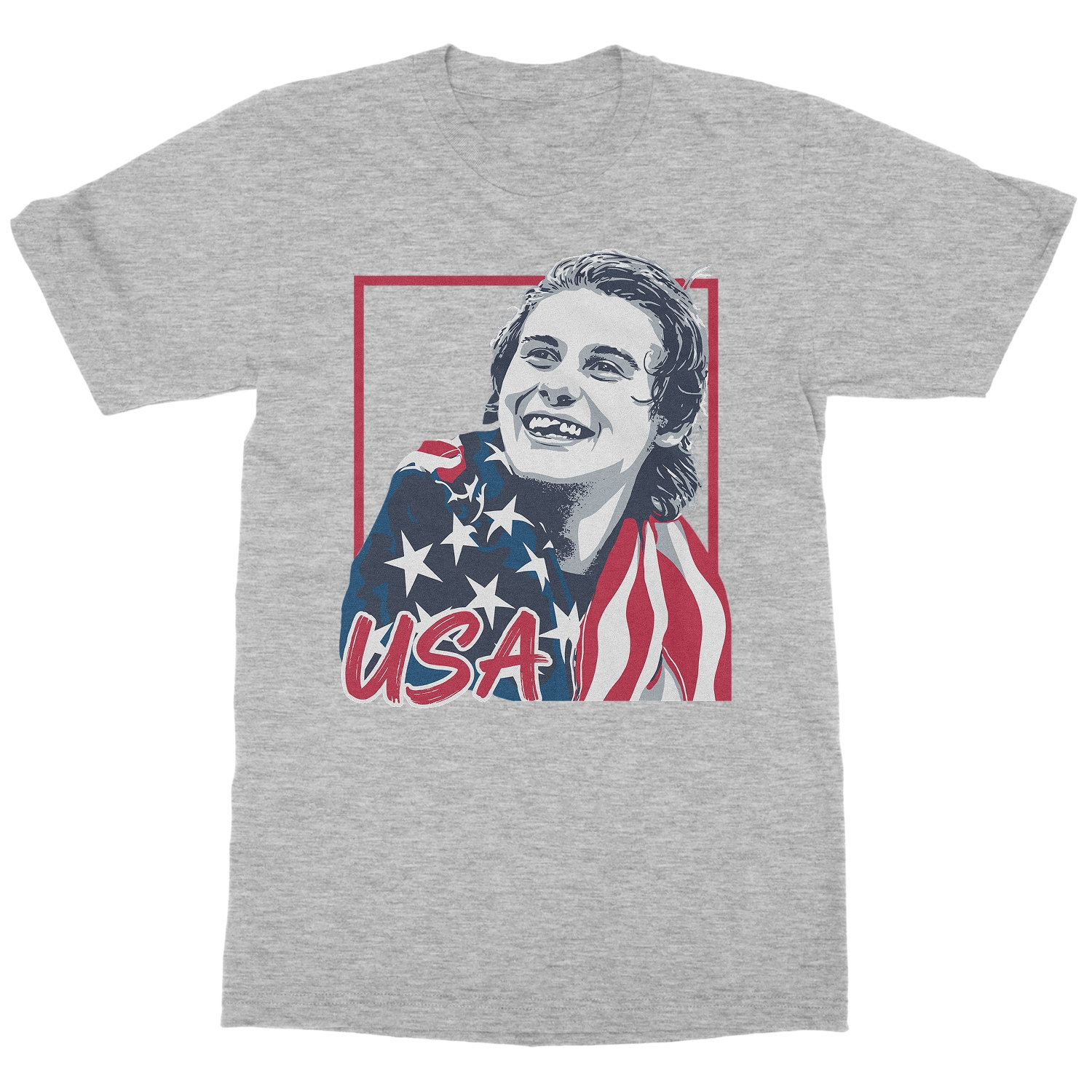 Jack Hughes USA Flag Graphic – Gold Hockey Team Unisex T-Shirt