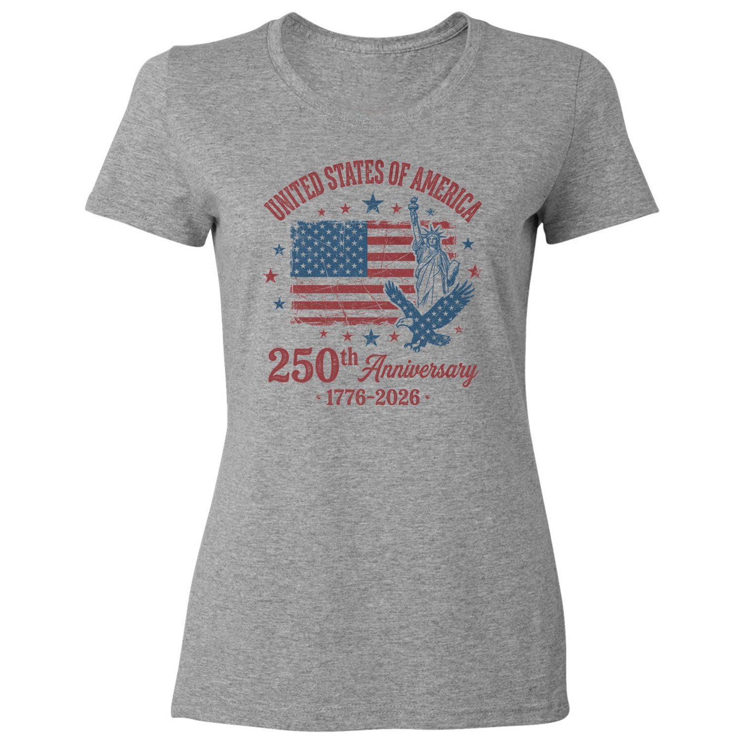 United States of America 250th Anniversary July 4th Ladies’ Crewneck T-Shirt