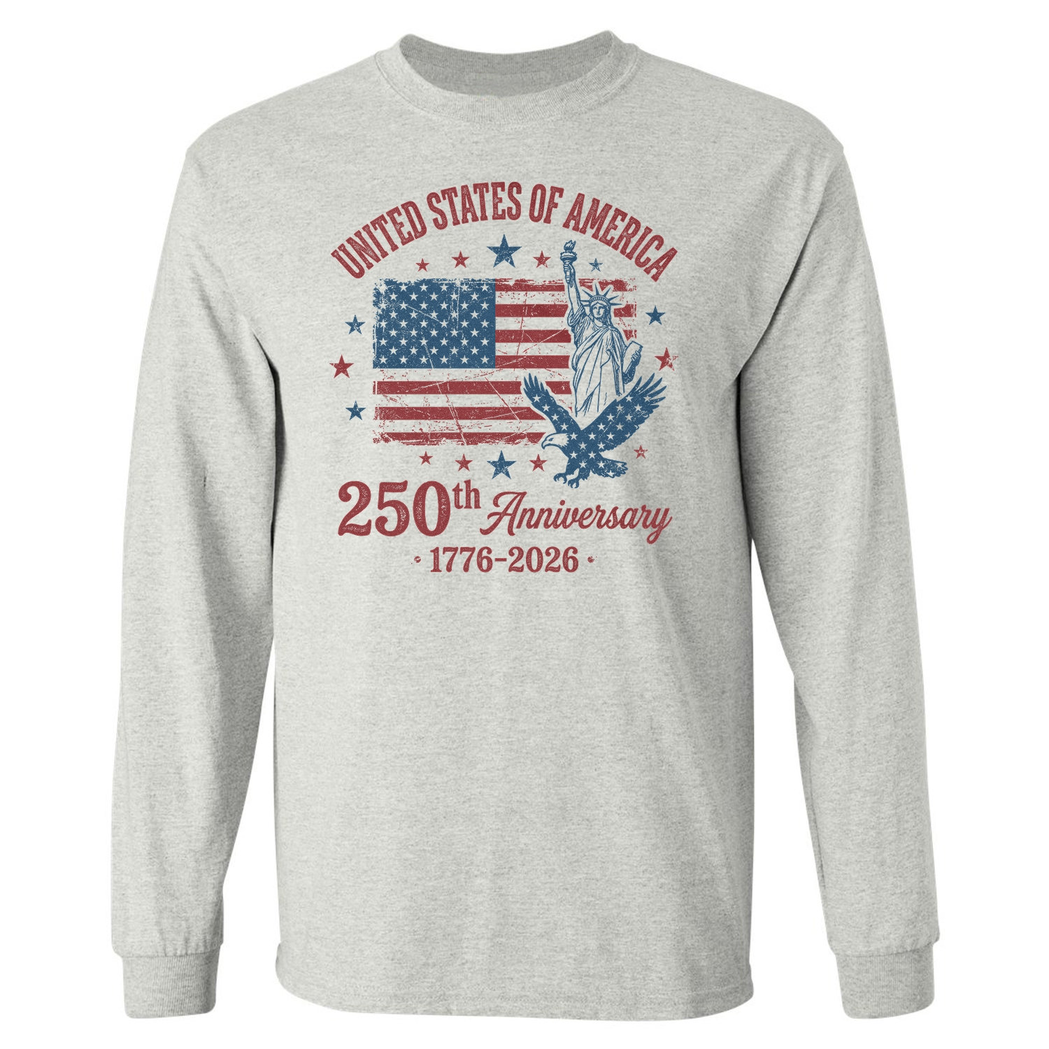 United States of America 250th Anniversary July 4th Long Sleeve T-Shirt