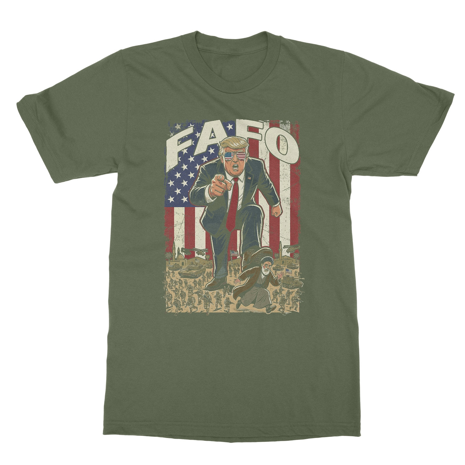 Operation Epic Fury FAFO USA Flag Trump Unisex T-Shirt