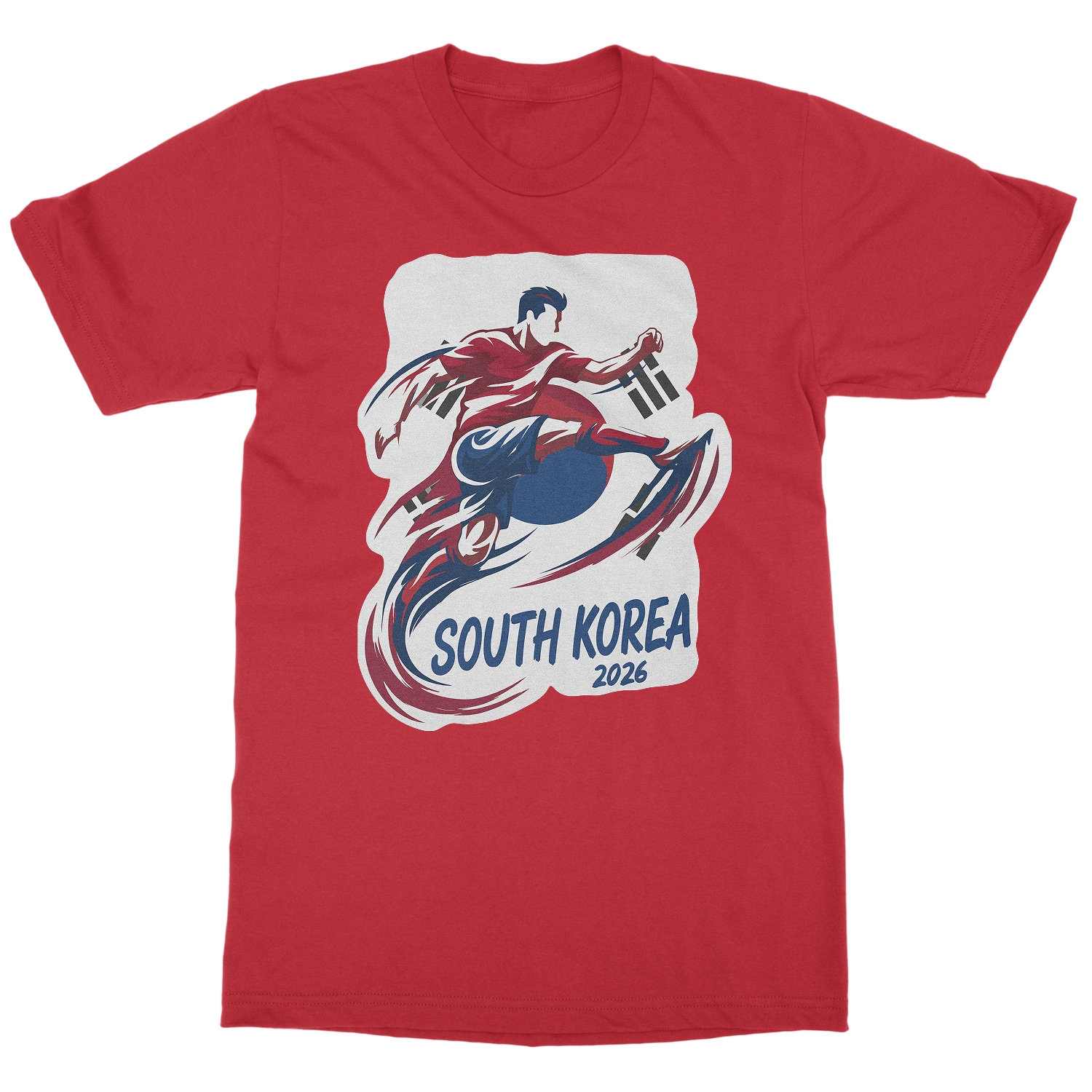 South Korea Flag Graphic – World Soccer Fans Tribute Unisex T-Shirt