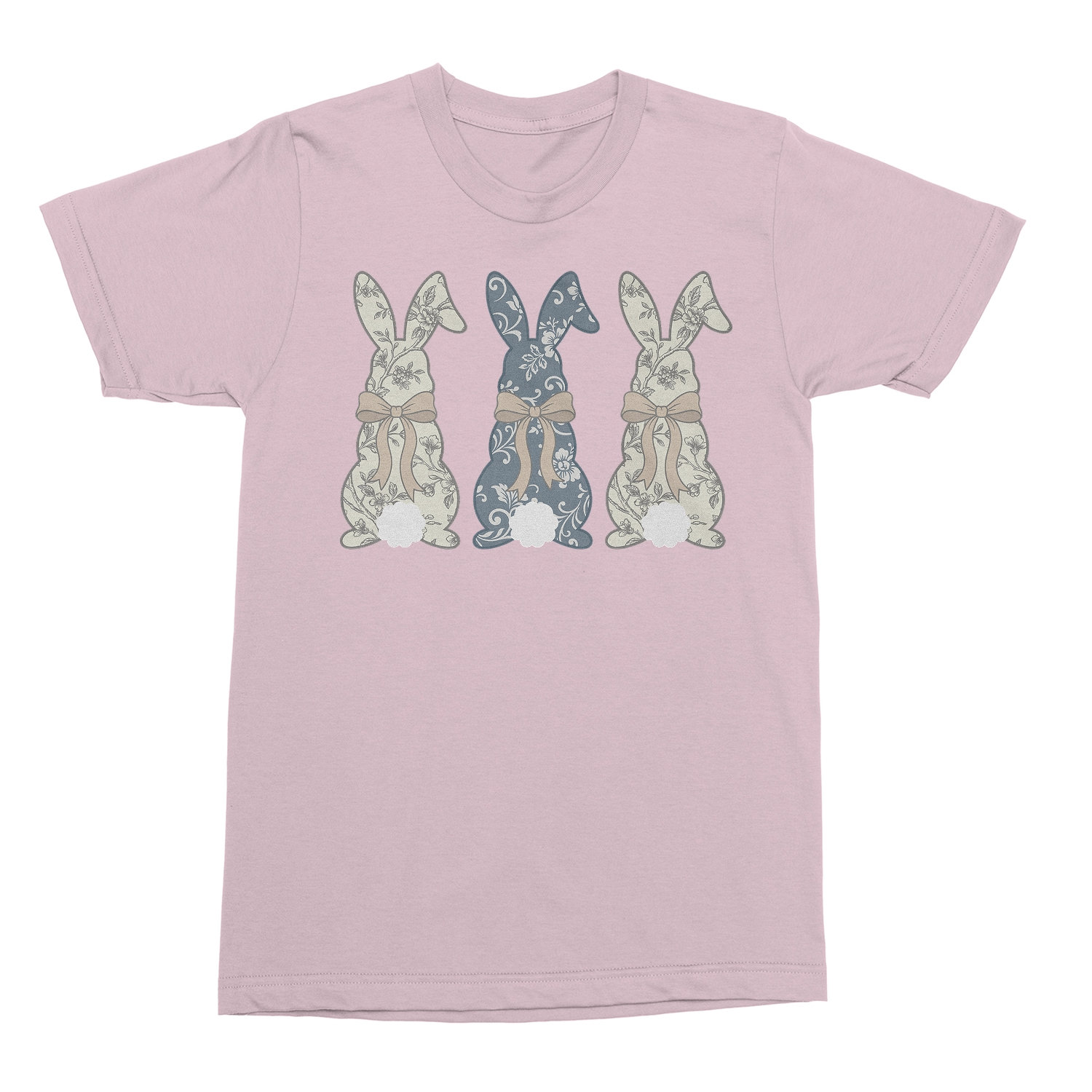 Floral Bunny Pattern Rabbit Graphic – Easter Day Unisex T-Shirt