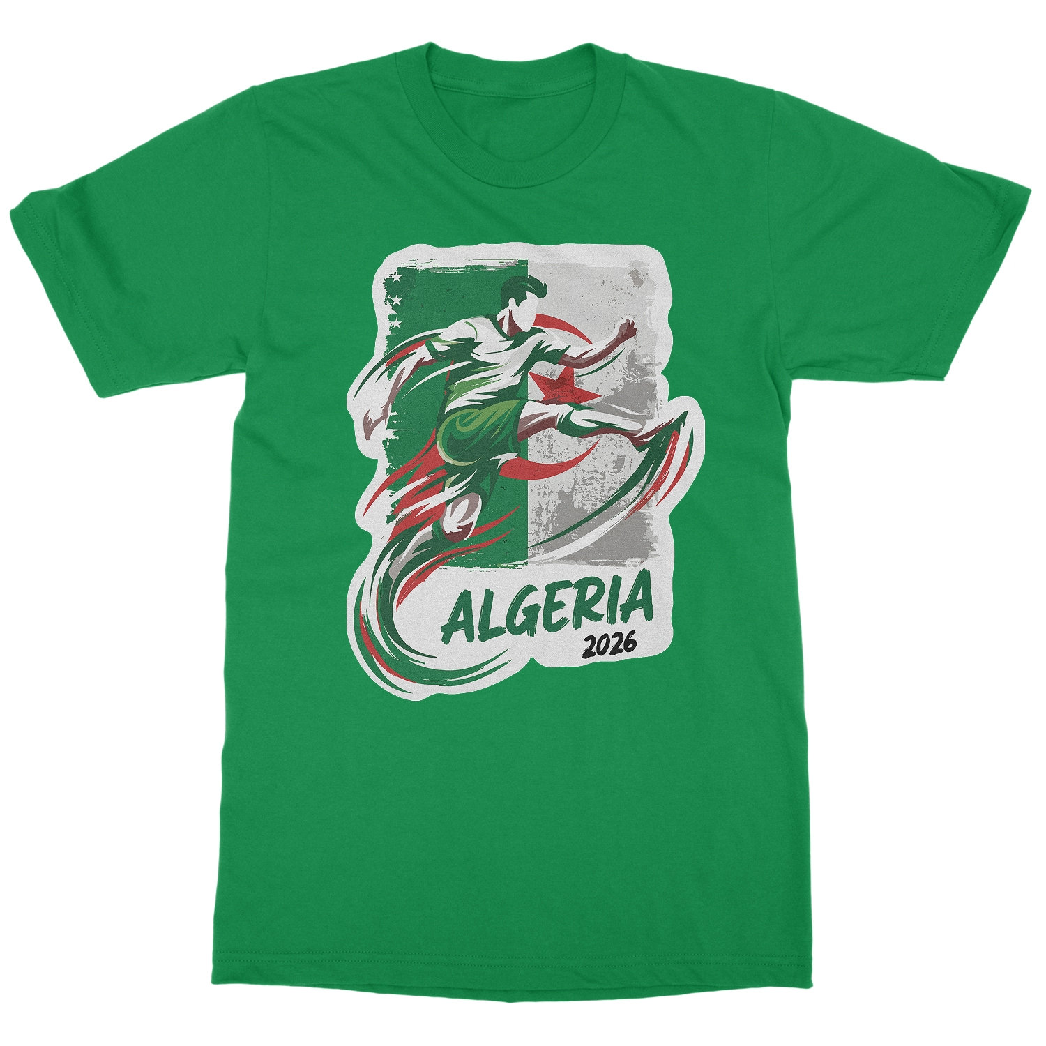 Algeria Flag Graphic – World Soccer Fans Tribute Unisex T-Shirt