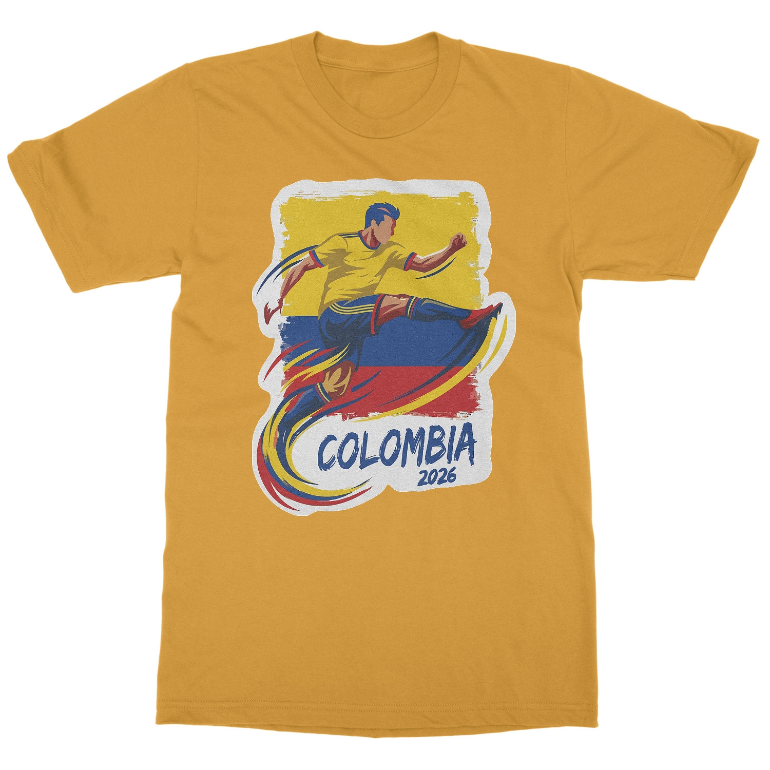 Colombia Flag Graphic – World Soccer Fans Tribute Unisex T-Shirt