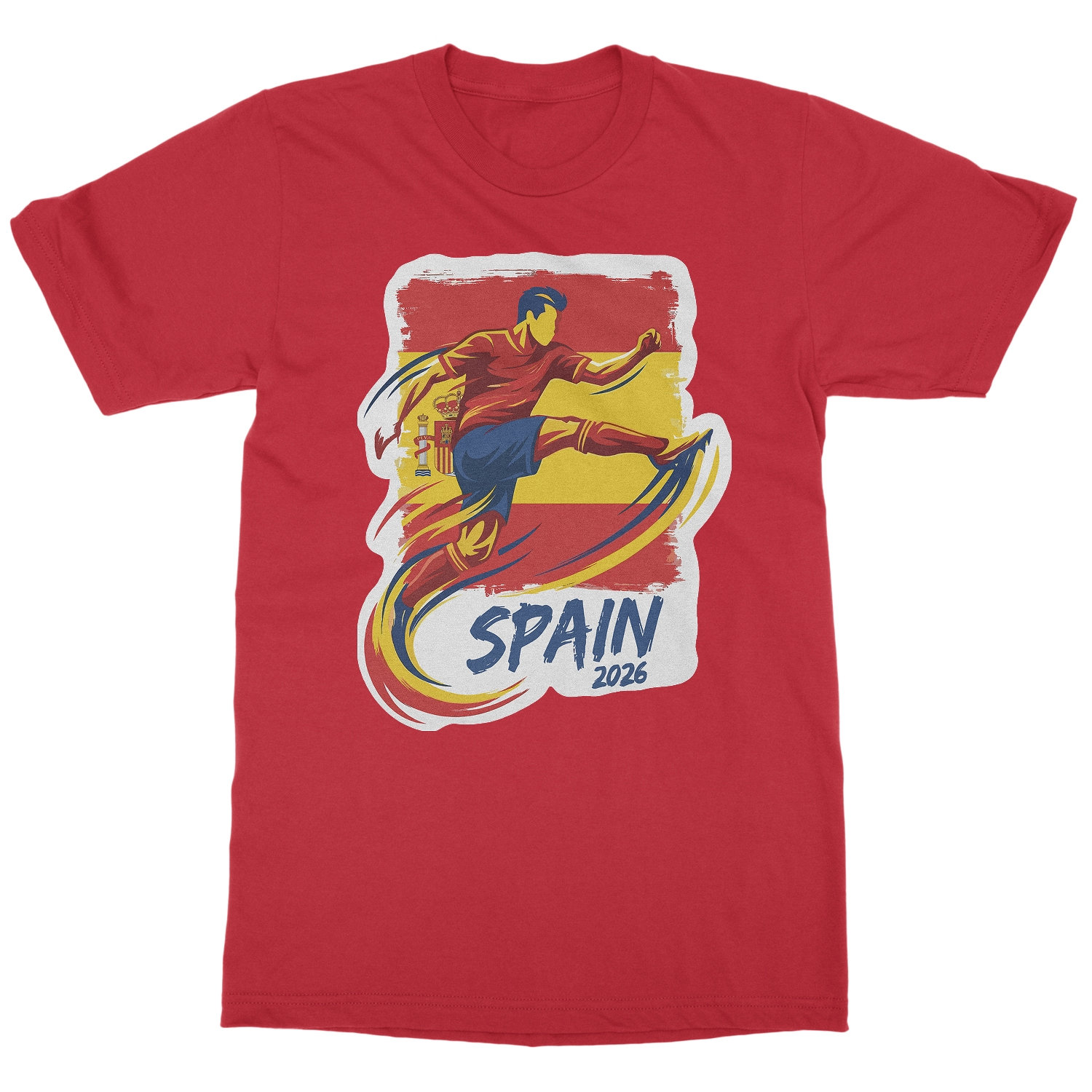 Spain Flag Graphic – World Soccer Fans Tribute Unisex T-Shirt