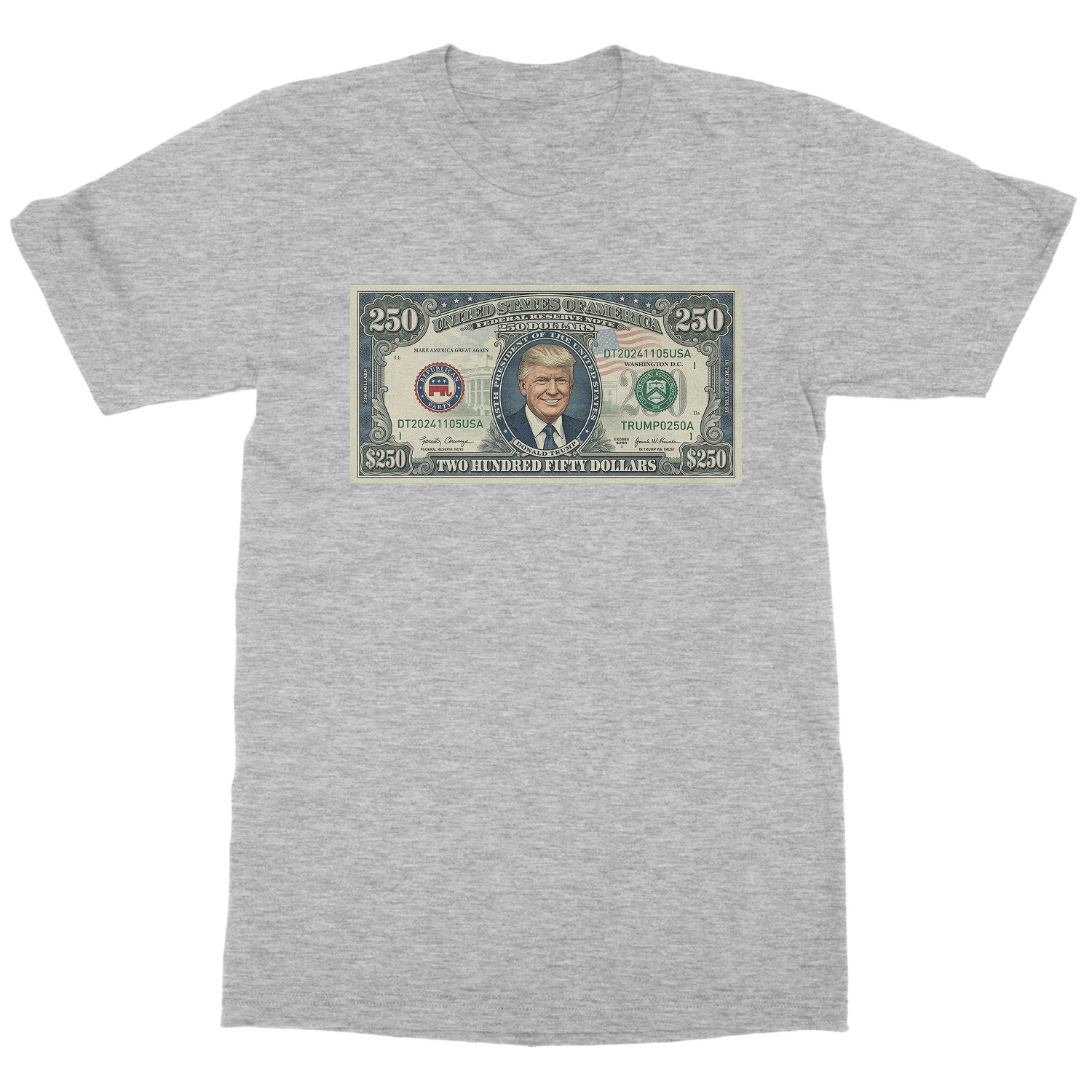 250 Dollar Bill Trump Parody 250 Years of Freedom Unisex T-Shirt