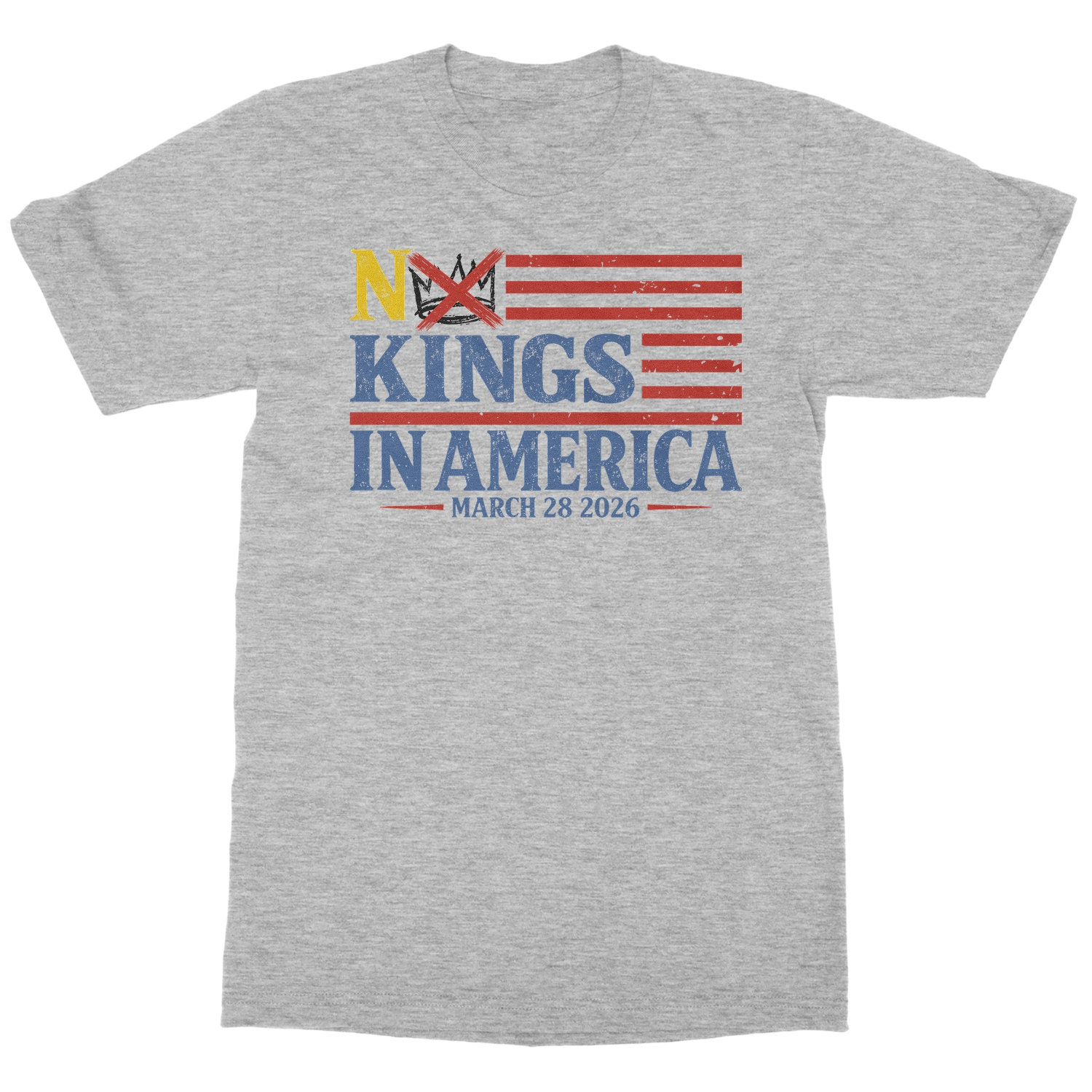 No Kings in America Flag March 28 2026 Protest Unisex T-Shirt