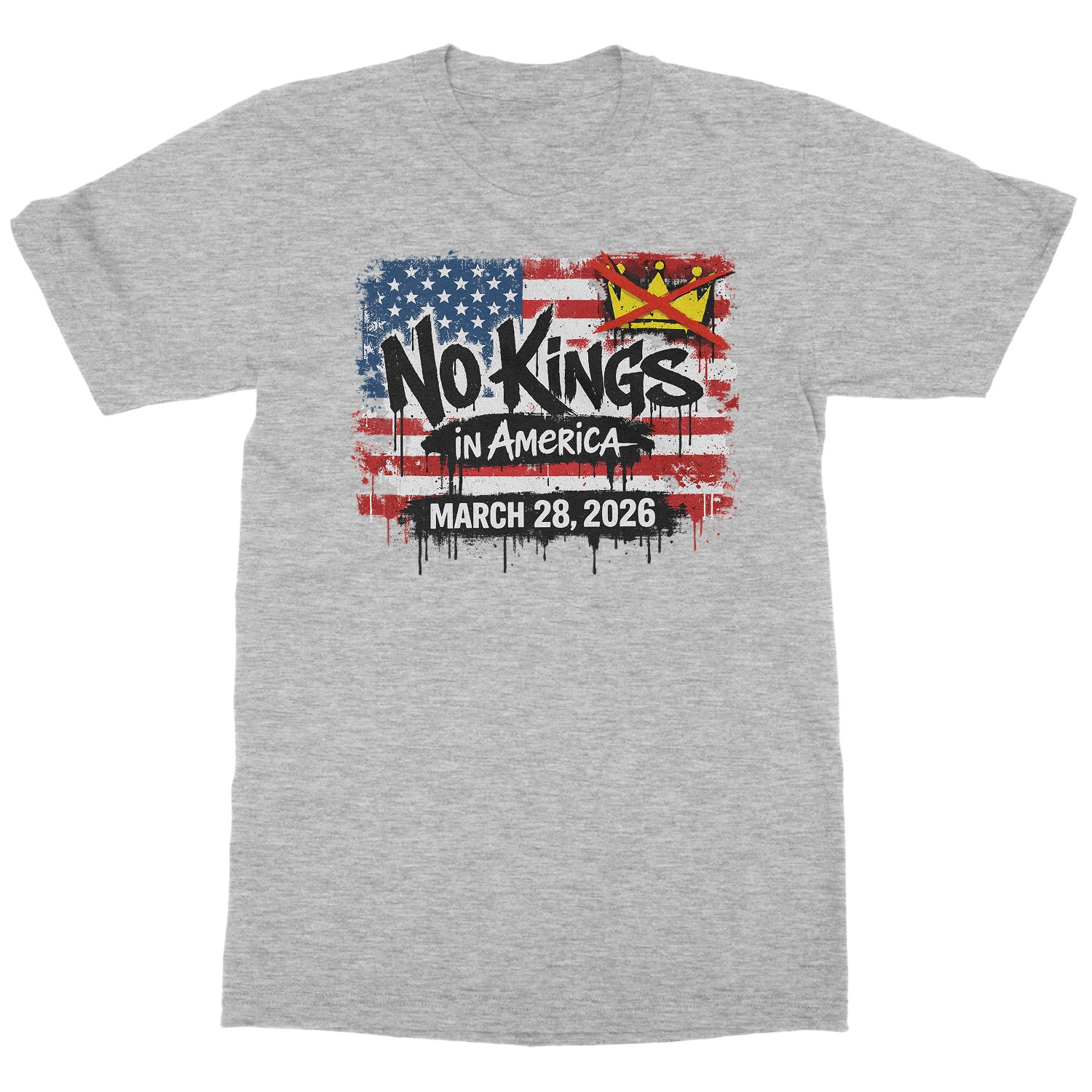 No Kings in America March 28 2026 USA Protest Unisex T-Shirt