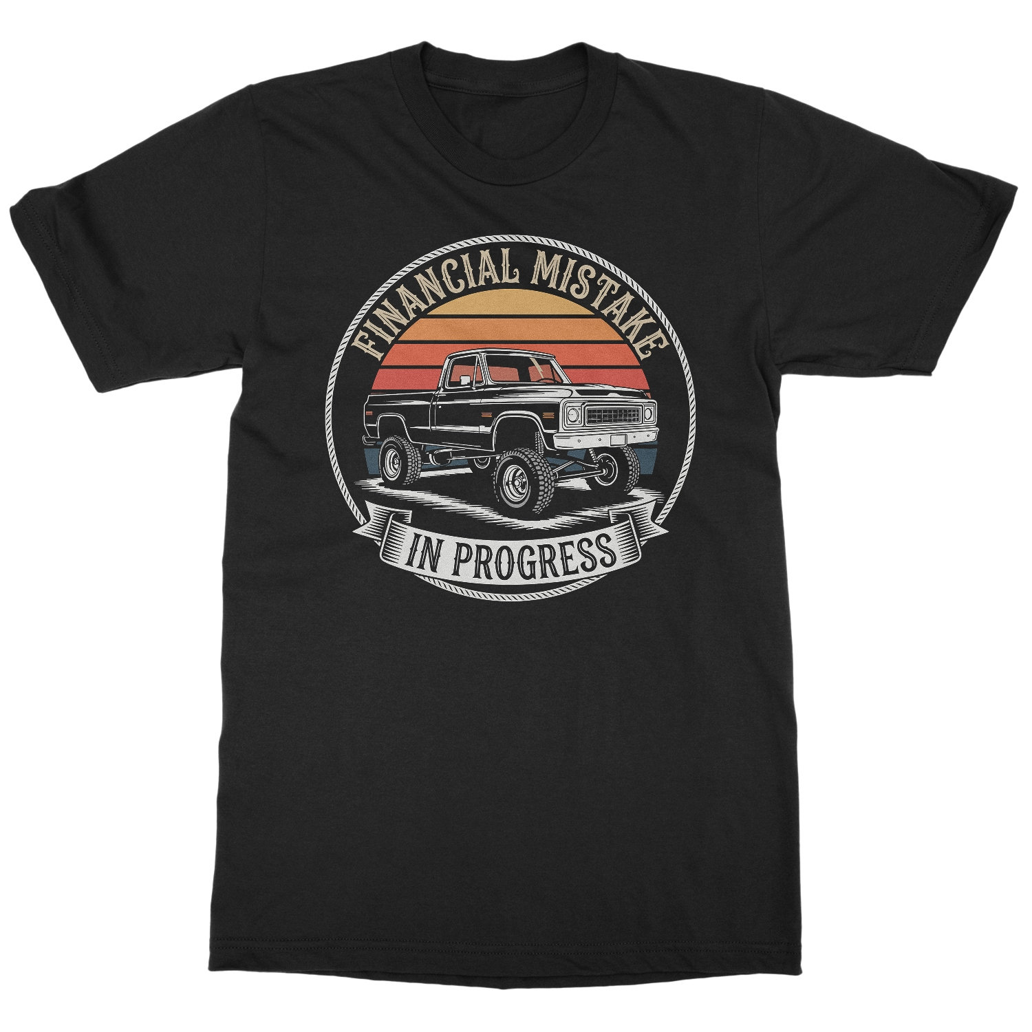 Financial Mistake in Progress Truck Funny Car Lover Unisex T-Shirt